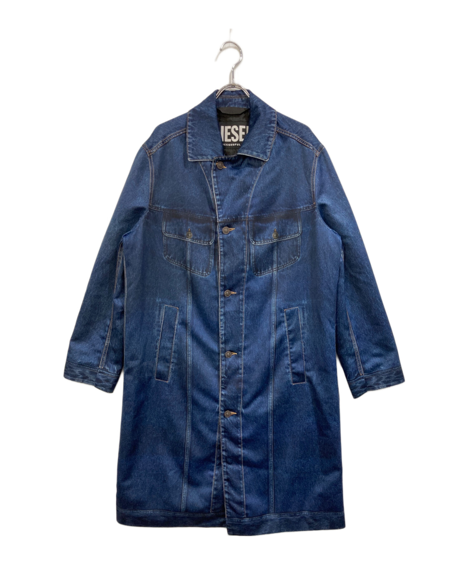 中古・古着通販】DIESEL (ディーゼル) デニム転写プリントステンカラー