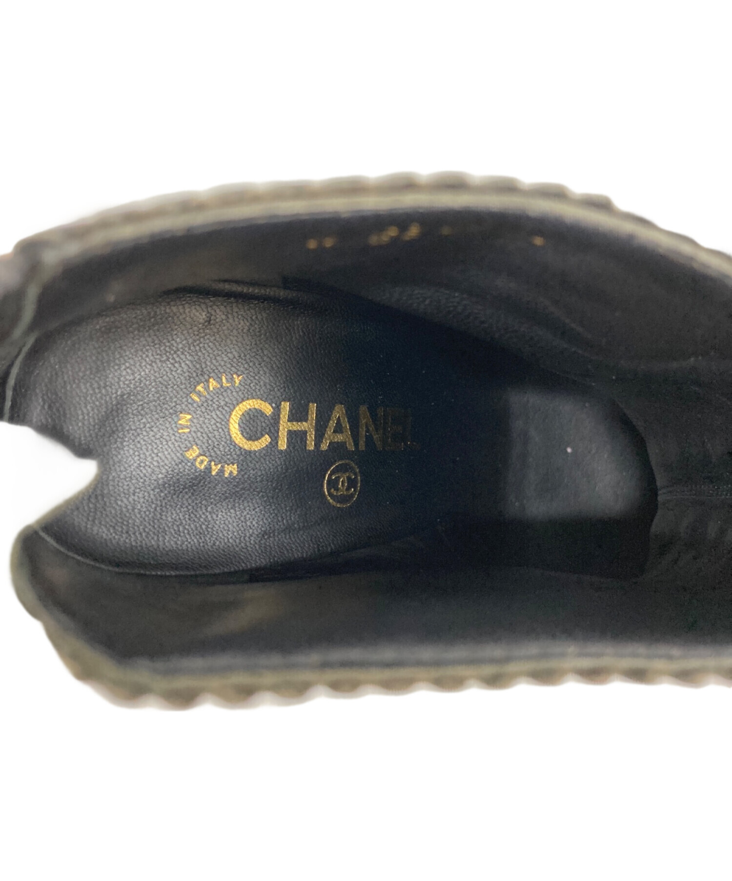 中古・古着通販】CHANEL (シャネル) ショートブーツ ブラック サイズ