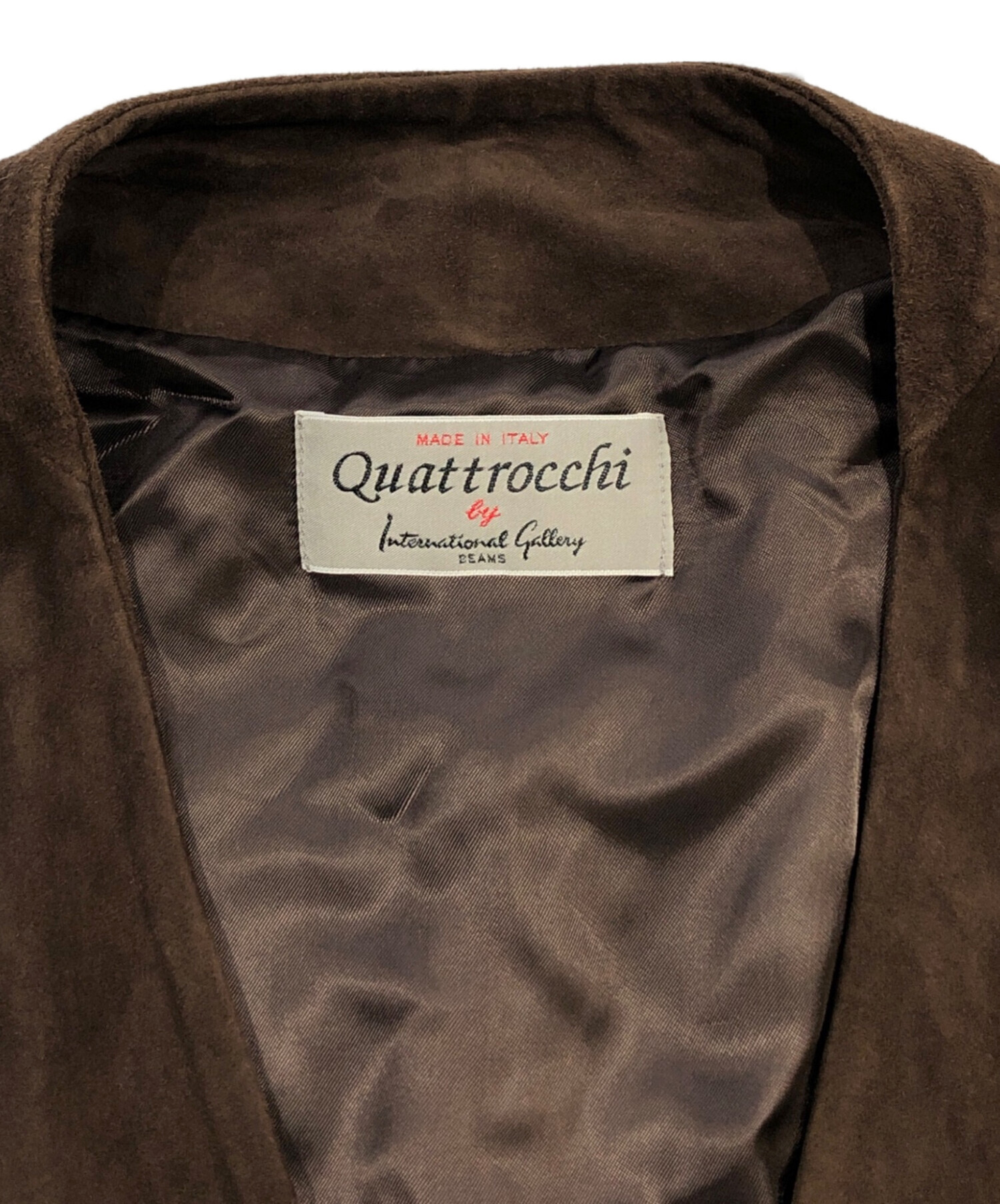 中古・古着通販】quattrocchi (クアトロッキ) ノーカラースエード
