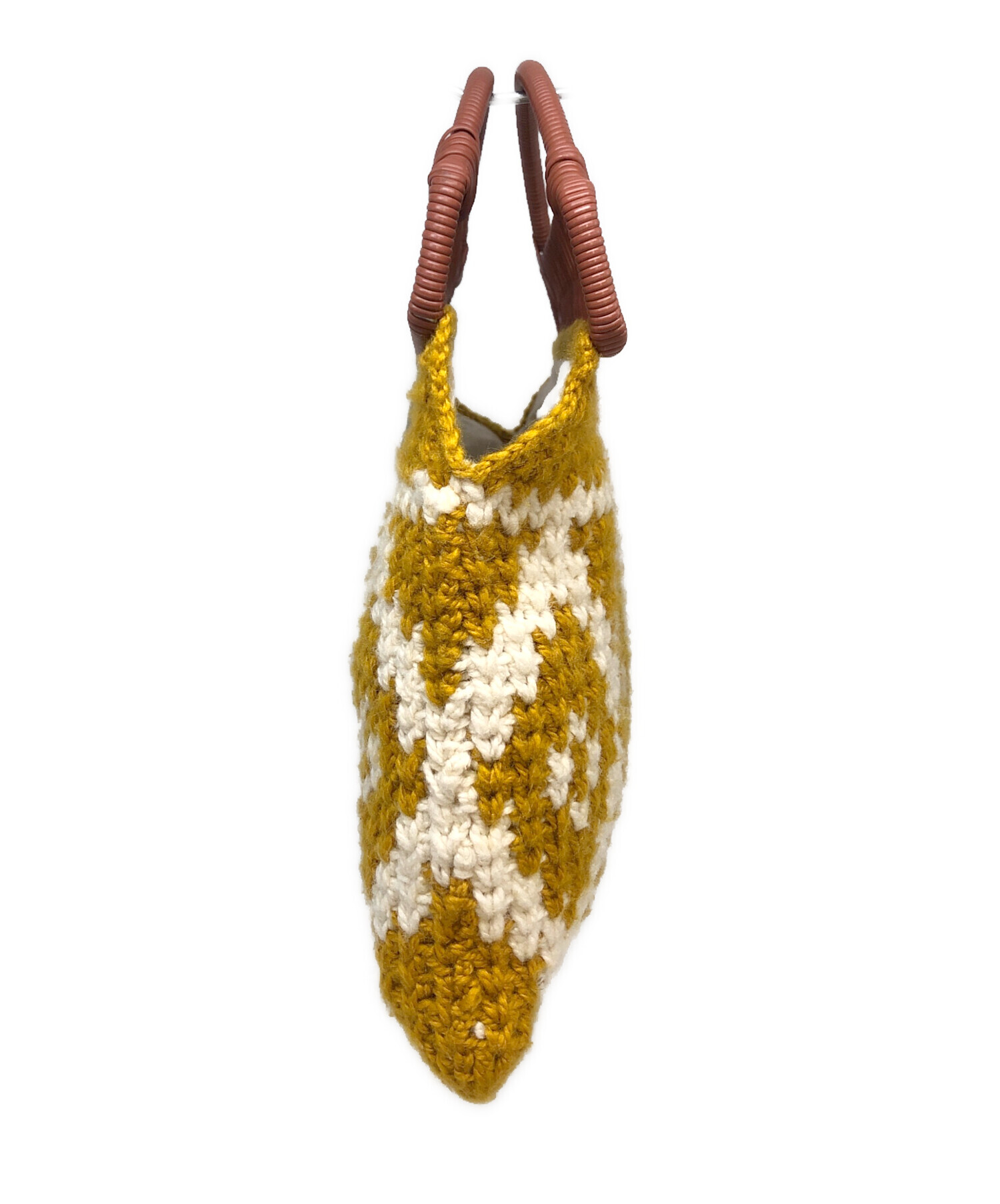 中古・古着通販】MARNI (マルニ) クロシェトートバッグ イエロー