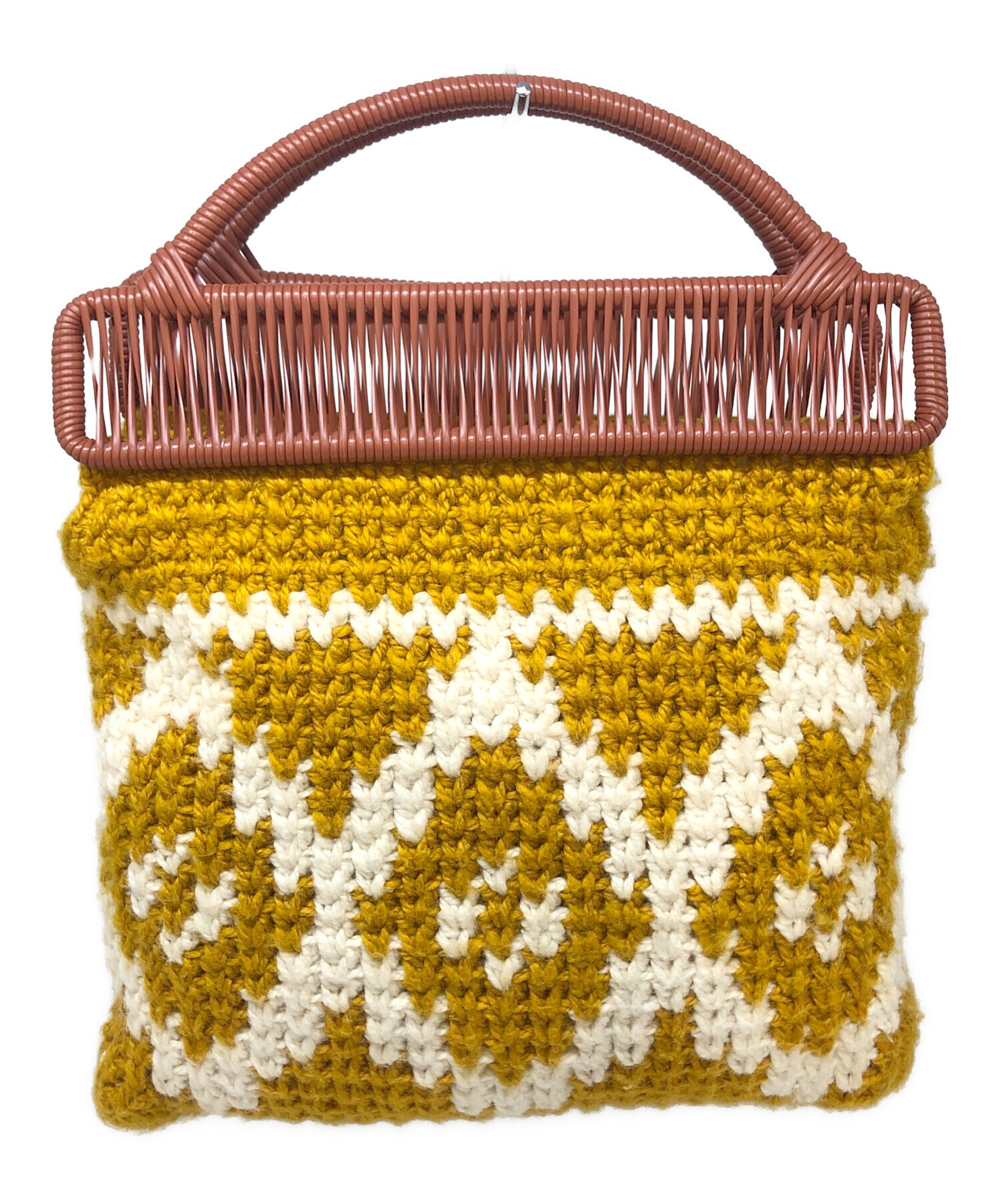 中古・古着通販】MARNI (マルニ) クロシェトートバッグ イエロー