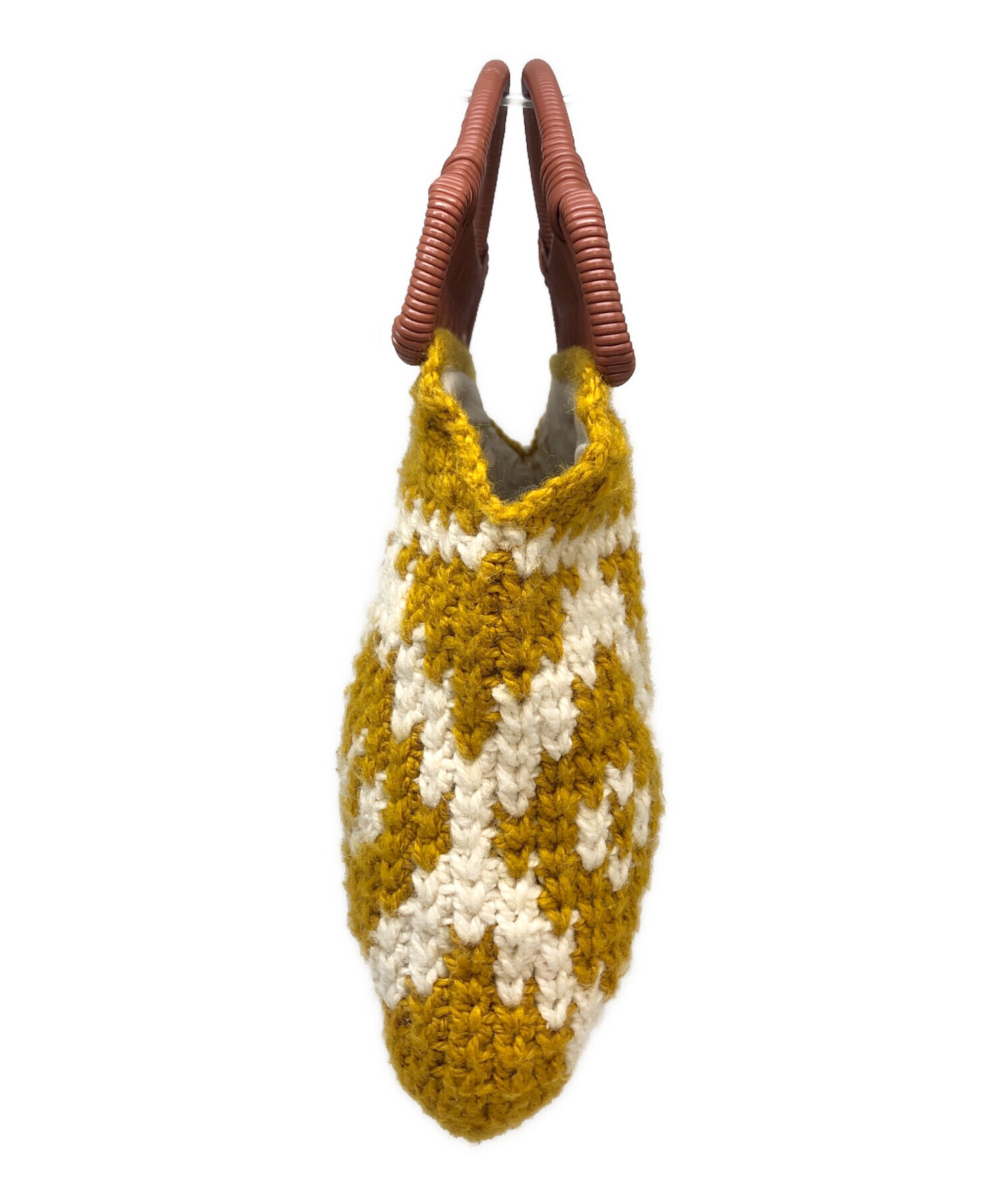中古・古着通販】MARNI (マルニ) クロシェトートバッグ イエロー 中古・古着通販】MARNI (マルニ) クロシェトートバッグ イエロー