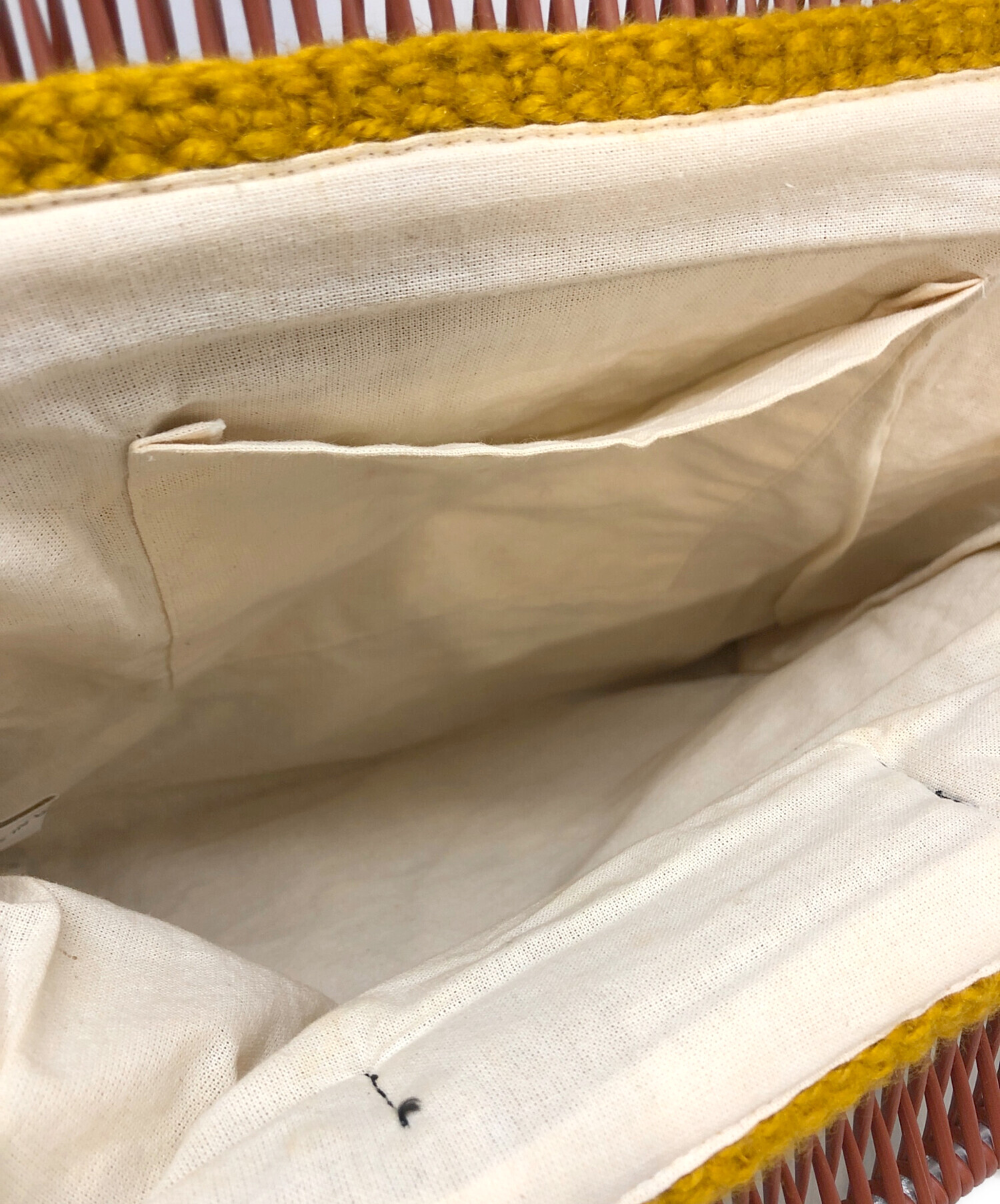中古・古着通販】MARNI (マルニ) クロシェトートバッグ イエロー