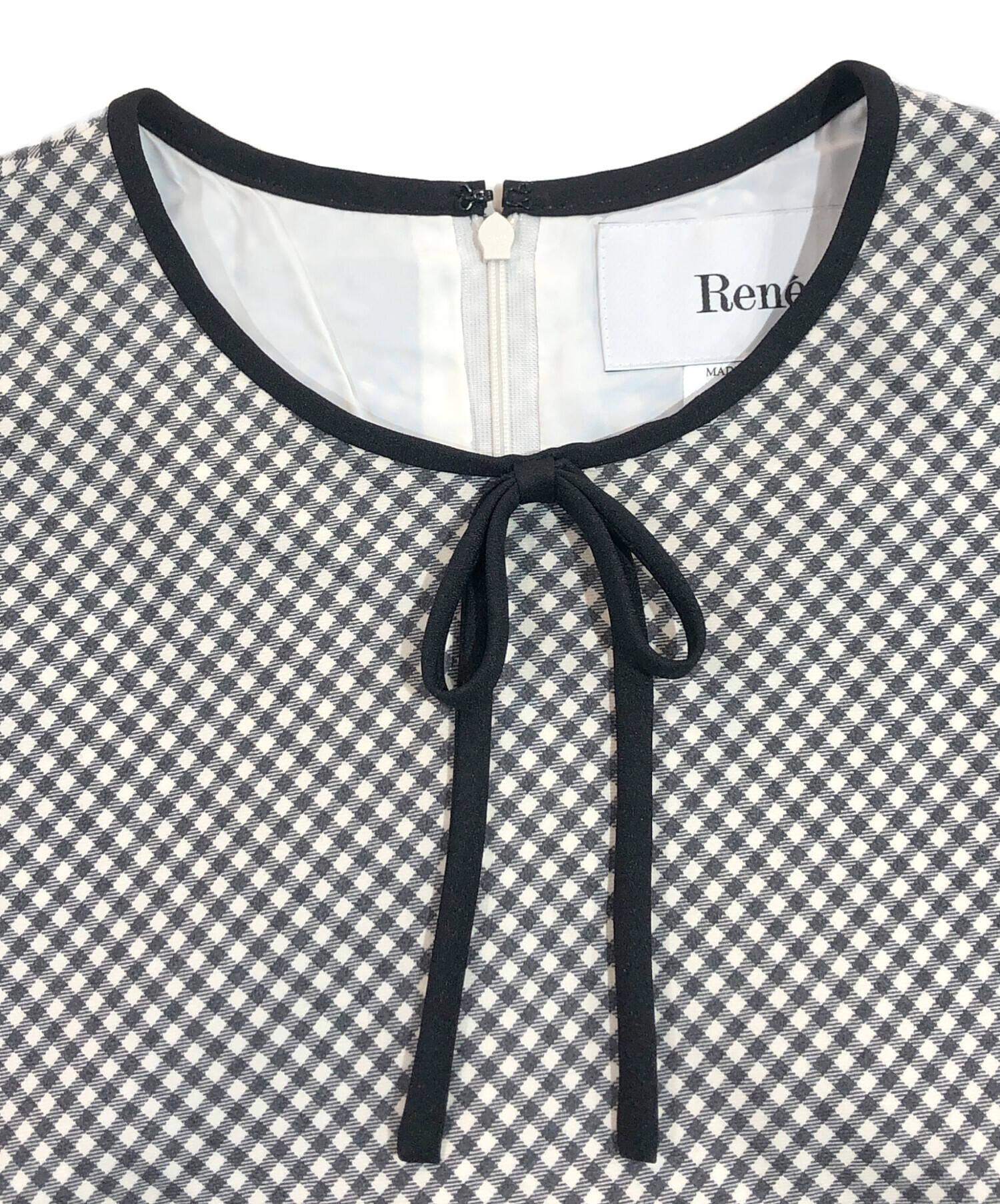中古・古着通販】Rene (ルネ) ギンガムチェックティアードワンピース