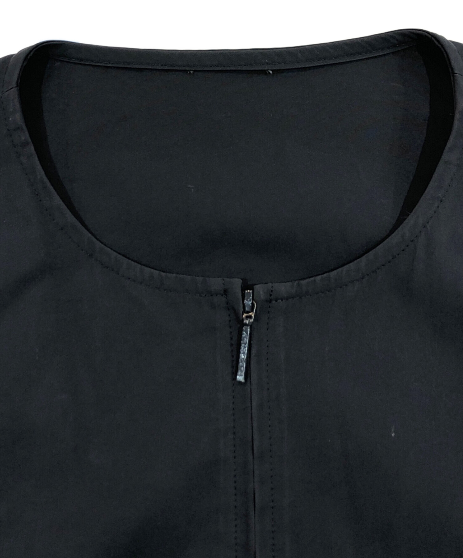 中古・古着通販】Rene (ルネ) ノーカラーコート ネイビー サイズ:SIZE