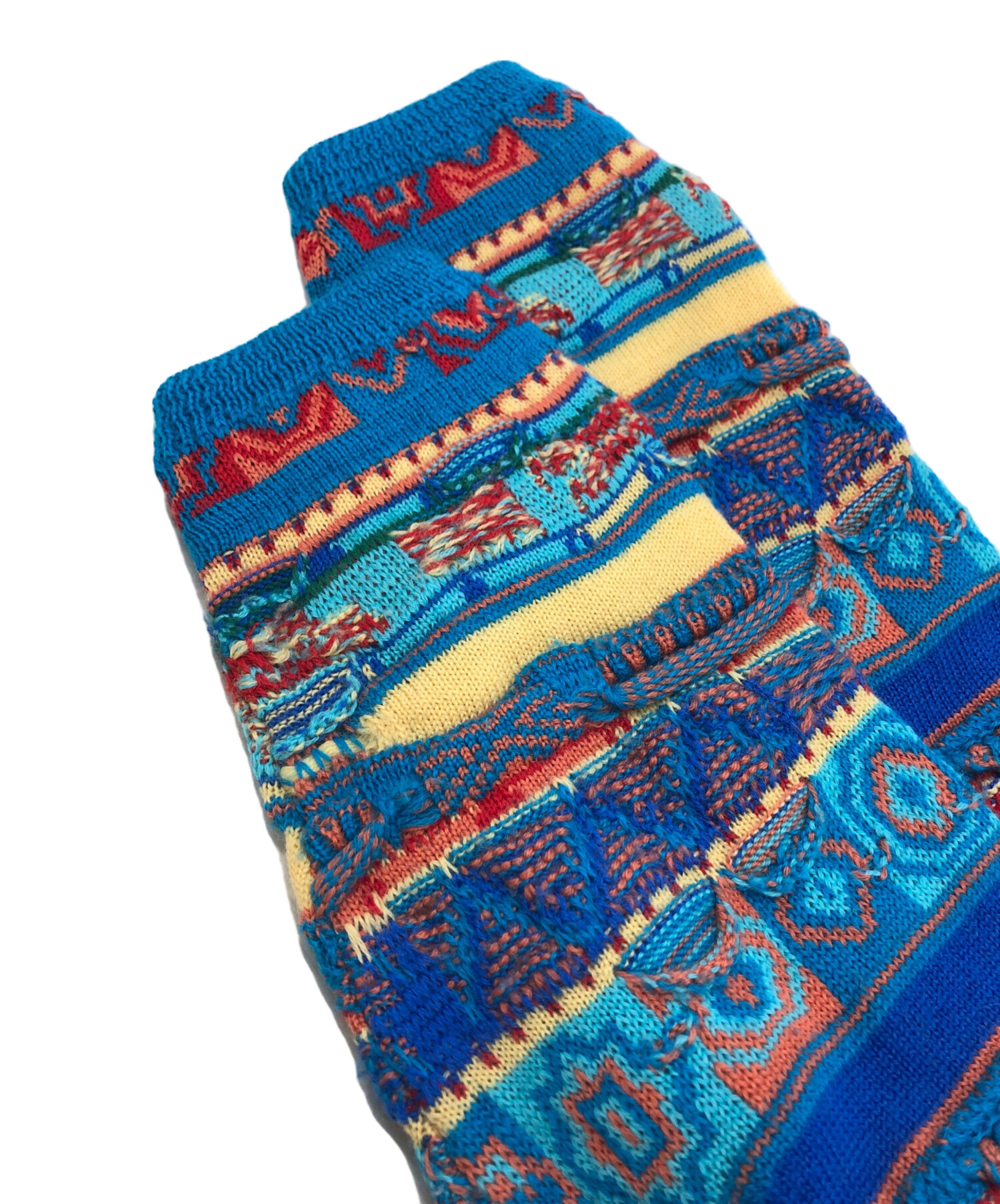 中古・古着通販】Coogi (クージー) 3Dニット ブルー×レッド サイズ