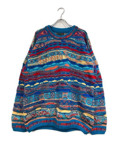 COOGI セーター Mサイズ 中古・古着通販】Coogi (クージー) 3Dニット ブルー×レッド サイズ