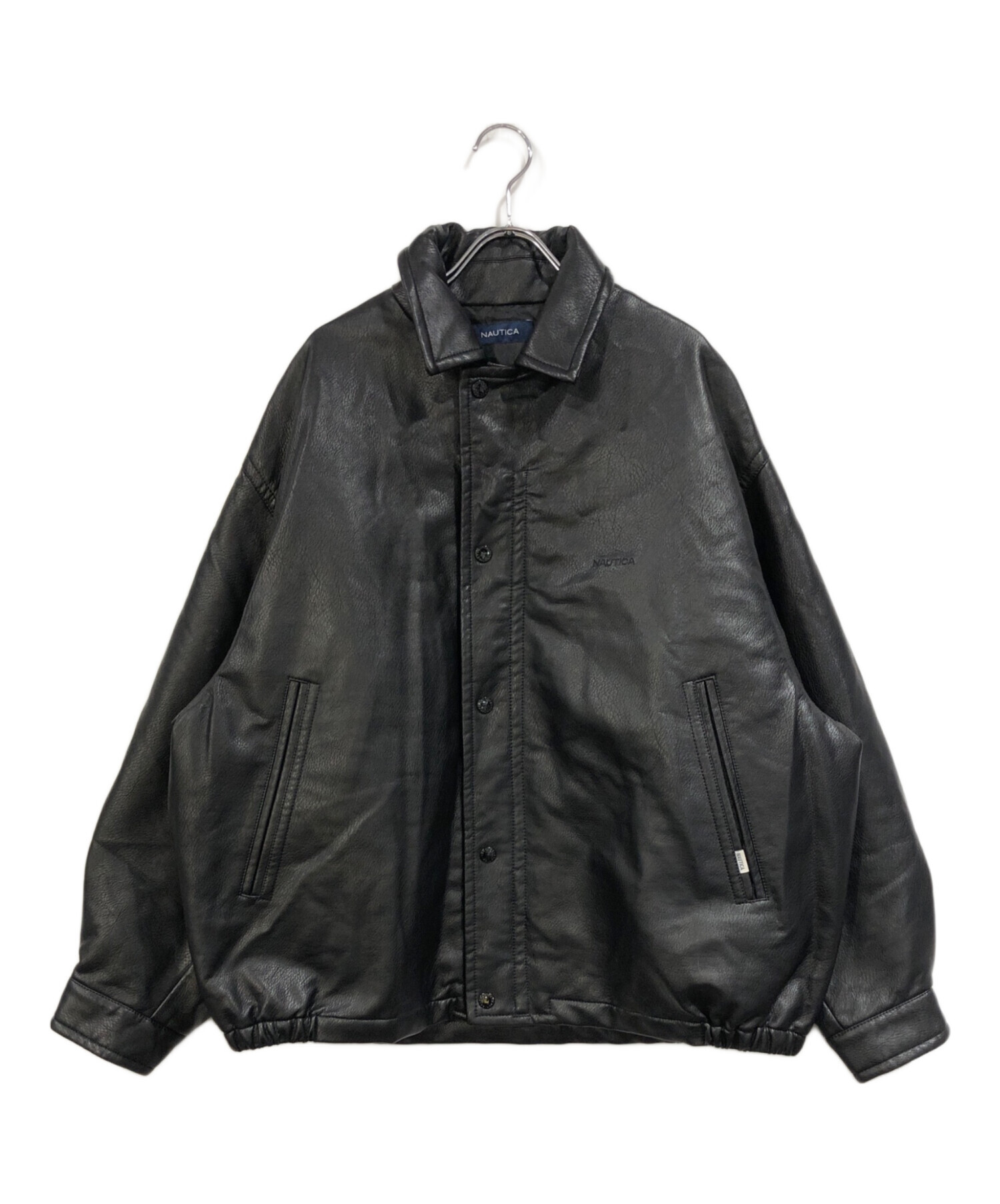NAUTICA ブラック スタジャン フェイクレザー(中古) 中古・古着通販】NAUTICA (ノーティカ) Vegan Leather Insulated