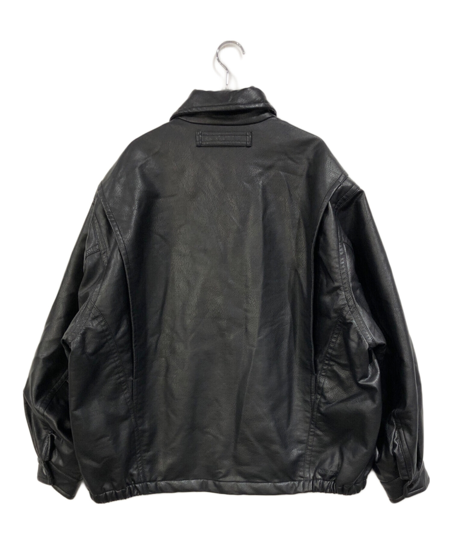 NAUTICA Vegan Leather レザー　ブルゾン　Mサイズ　ブラック 中古・古着通販】NAUTICA (ノーティカ) Vegan Leather Insulated