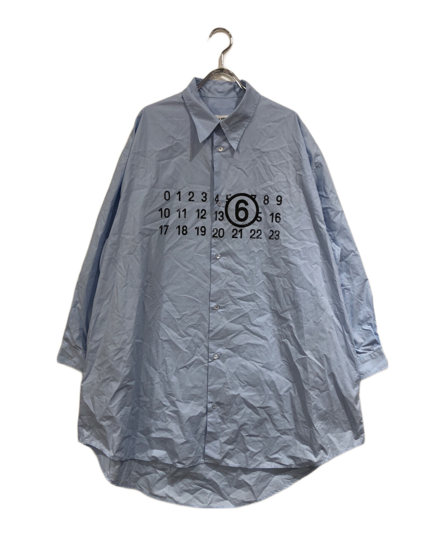 【正規品・新品】MM6 ナンバリングプリントロングシャツ 中古・古着通販】MM6 Maison Margiela (エムエムシックスメゾン