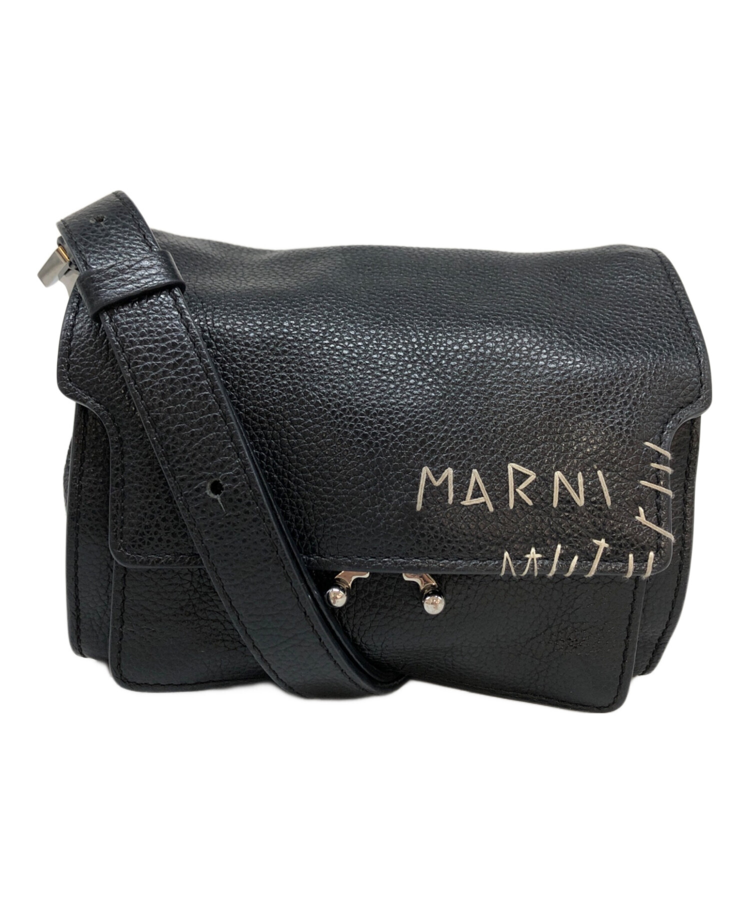 MARNI マルニ TRUNK SOFT LARGE BAG ブラック 中古・古着通販】MARNI (マルニ) TRUNK SOFT MINI ブラック｜ブランド