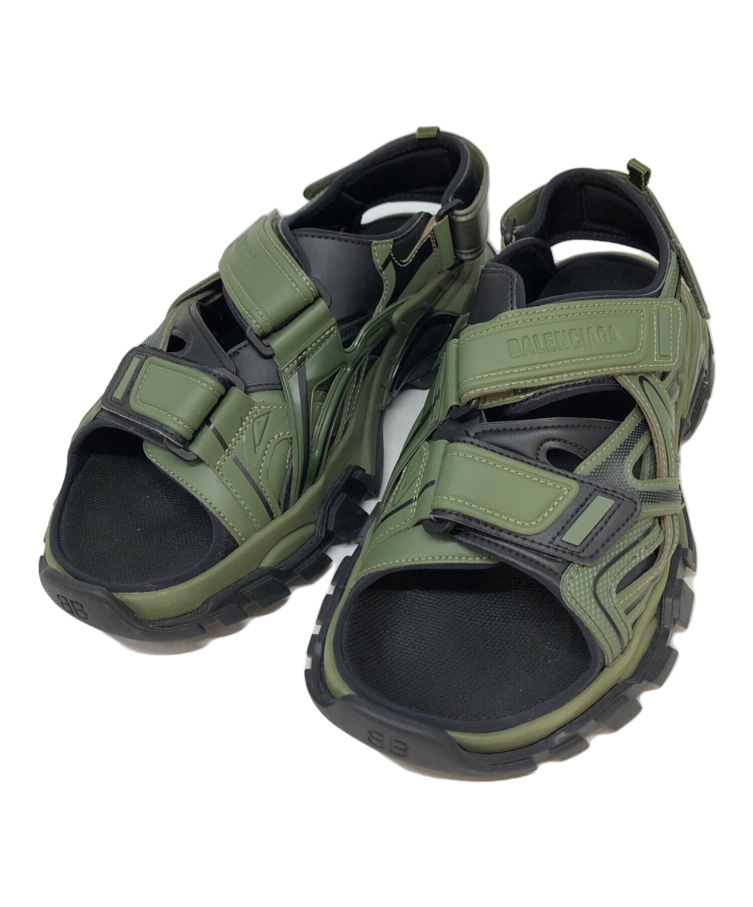 バレンシアガ　サンダル　Track sandals Balenciaga 43 中古・古着通販】BALENCIAGA (バレンシアガ) TRACK SANDAL グリーン