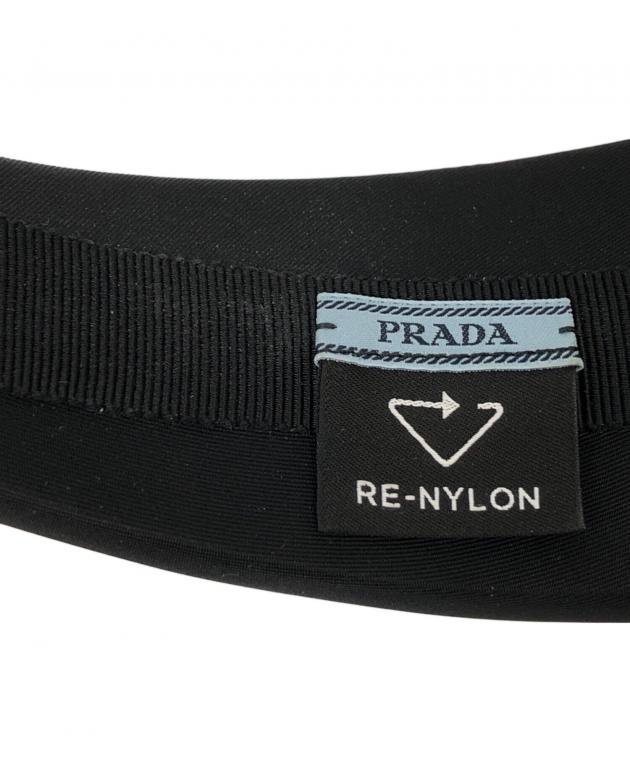 【本物・正規品】PRADA プラダ　ナイロン　カチューシャ★新品未使用★ 中古・古着通販】PRADA (プラダ) RE-NYLON/トライアングルロゴ