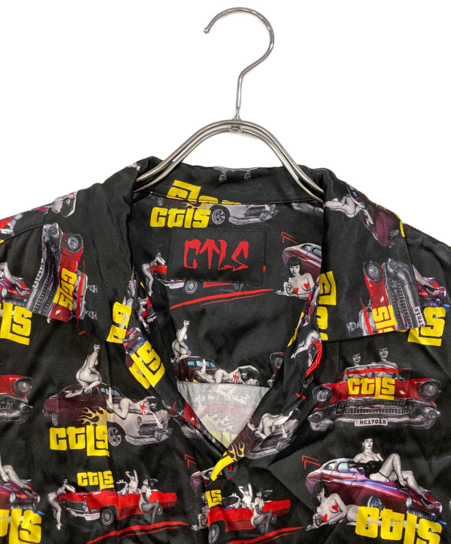 中古・古着通販】CVTVLIST (カタリスト) 総柄シャツ ブラック サイズ