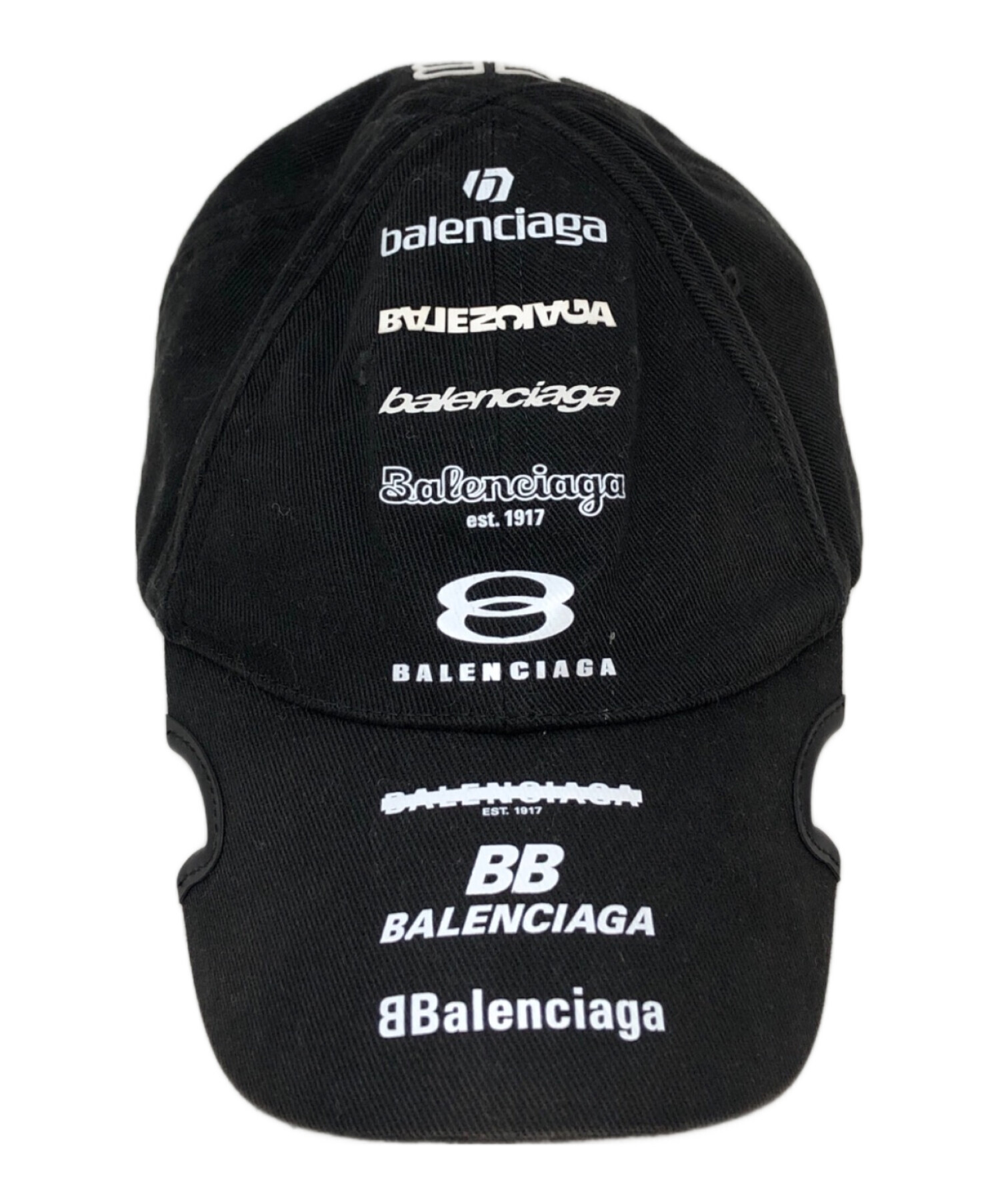 中古・古着通販】BALENCIAGA (バレンシアガ) LOGO VISOR CAP ブラック