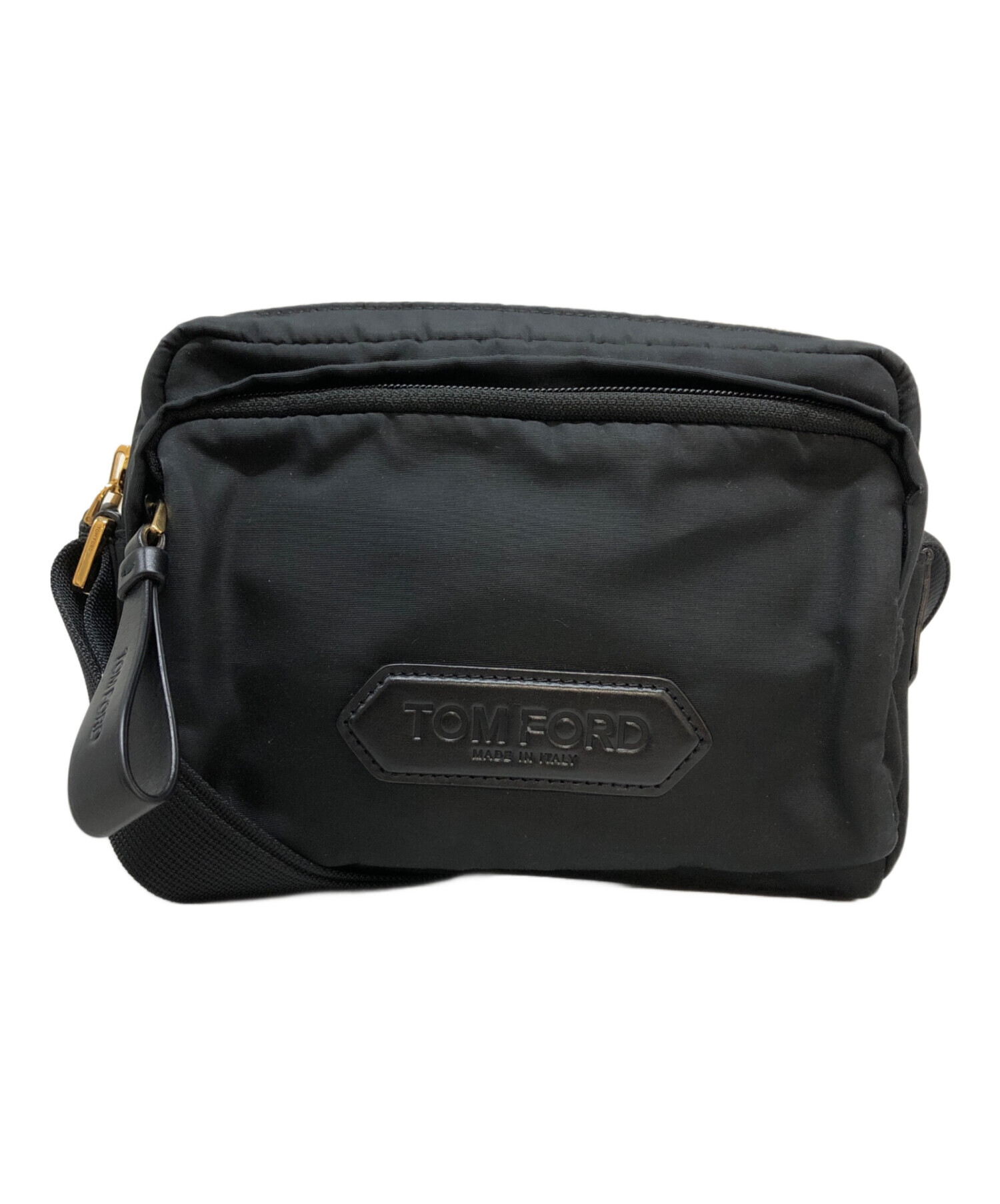 【未使用】TOM FORD ボディバッグ ブラック 中古・古着通販】TOM FORD (トムフォード) ナイロンショルダーバッグ