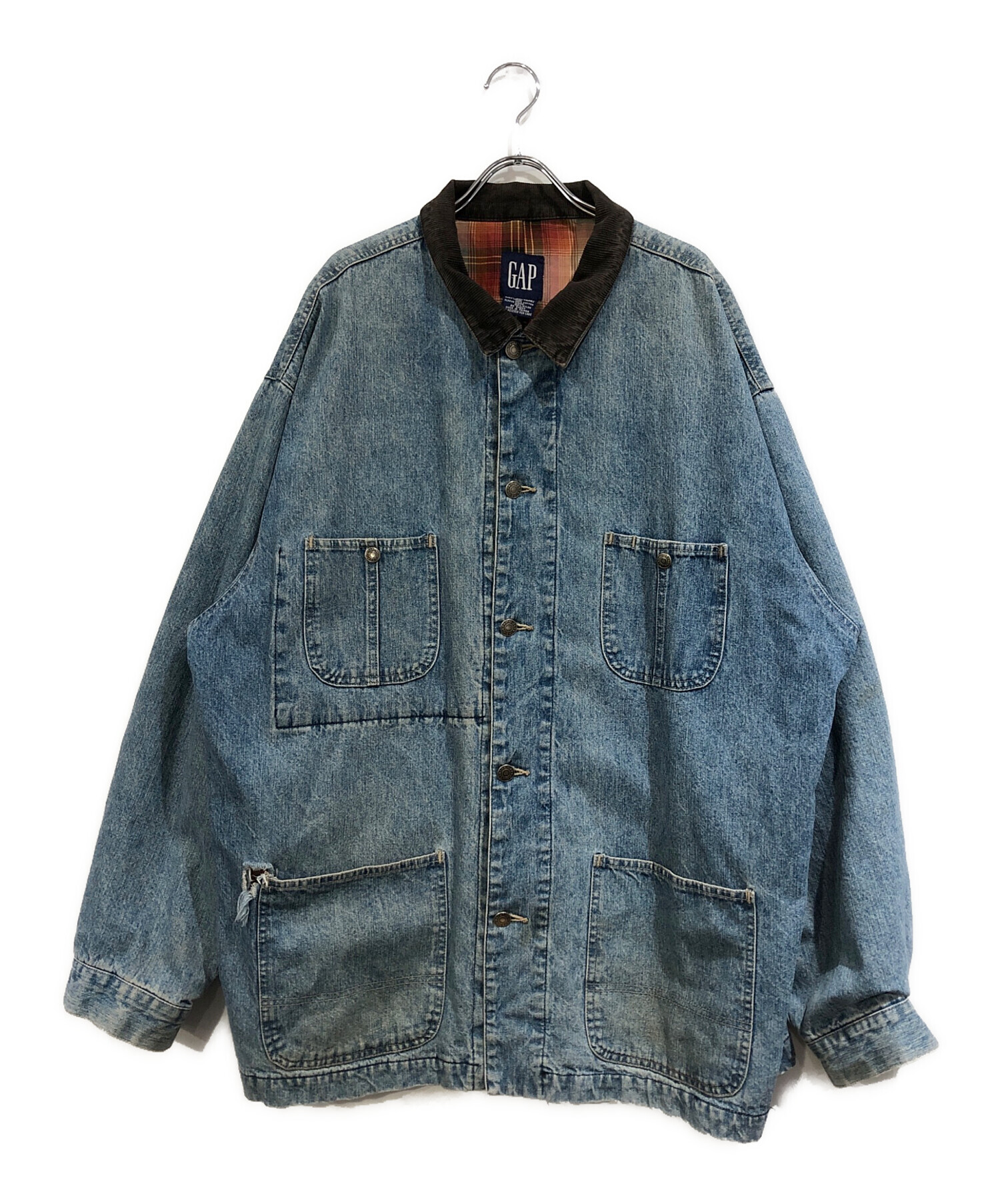 中古・古着通販】GAP (ギャップ) デニムカバーオール インディゴ