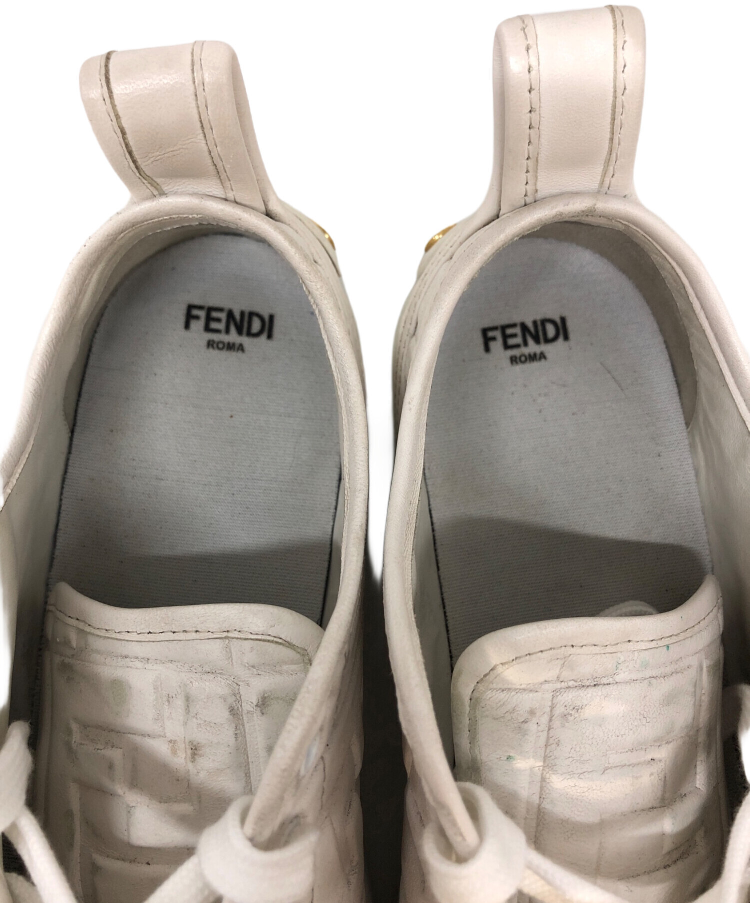 中古・古着通販】FENDI (フェンディ) スニーカー ホワイト サイズ:SIZE 