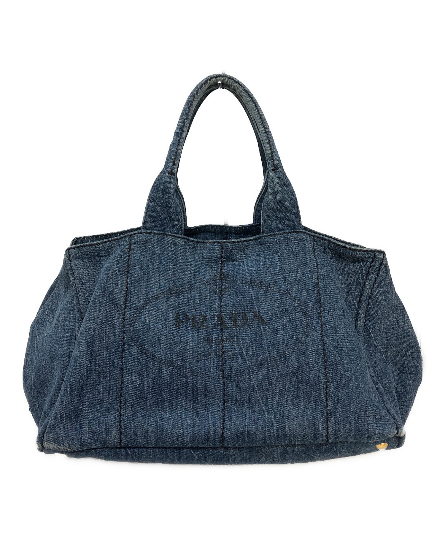 中古・古着通販】PRADA (プラダ) カナパデニムトートバッグ インディゴ