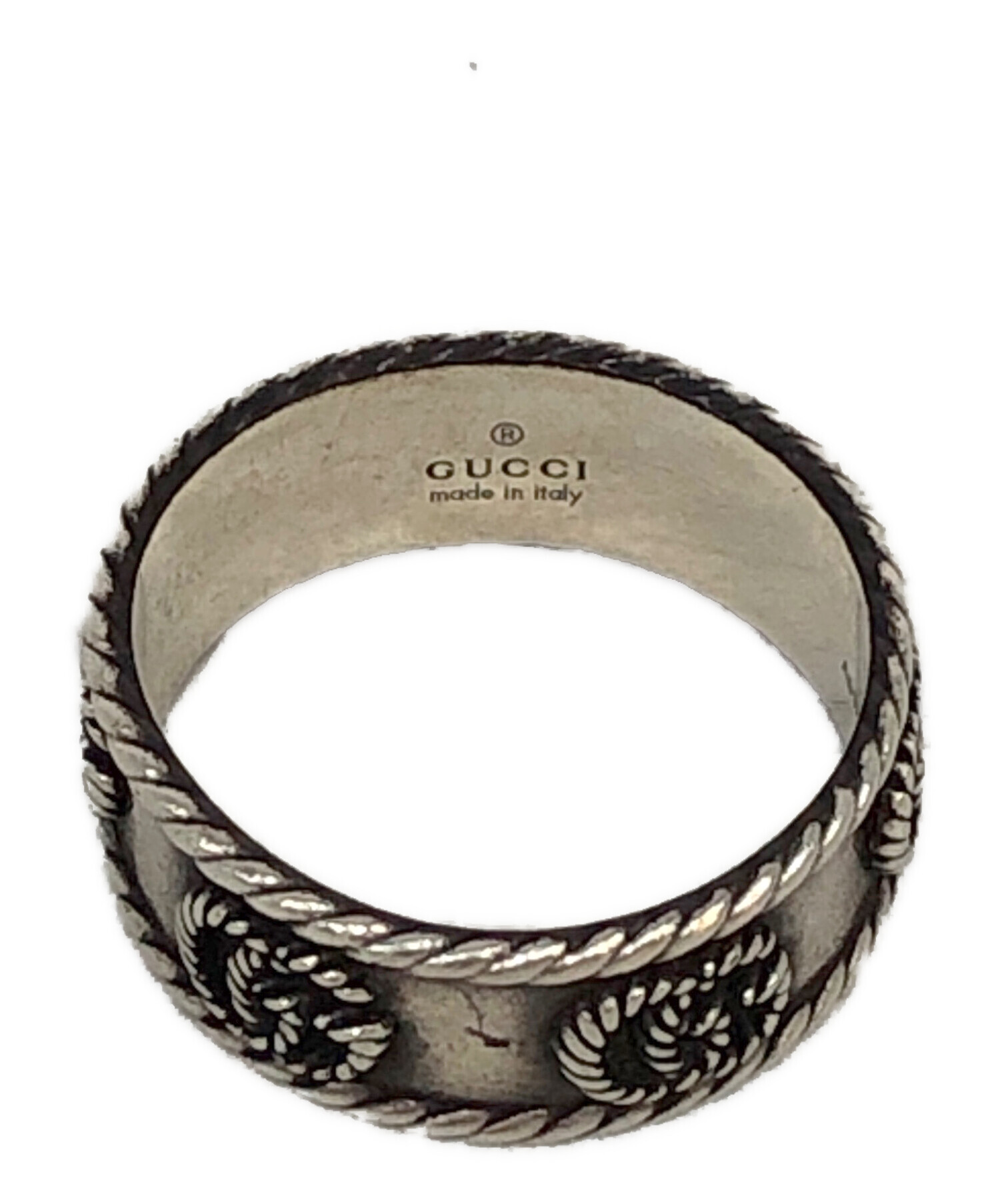 ふ*お様 GUCCI シルバー ダブルGロゴリング19号 中古・古着通販】GUCCI (グッチ) ダブルGシルバーリング シルバー