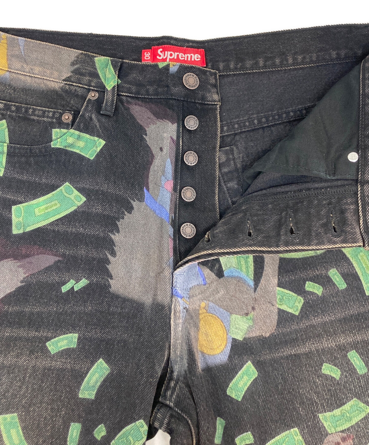 中古・古着通販】SUPREME (シュプリーム) デニムパンツ ブラック
