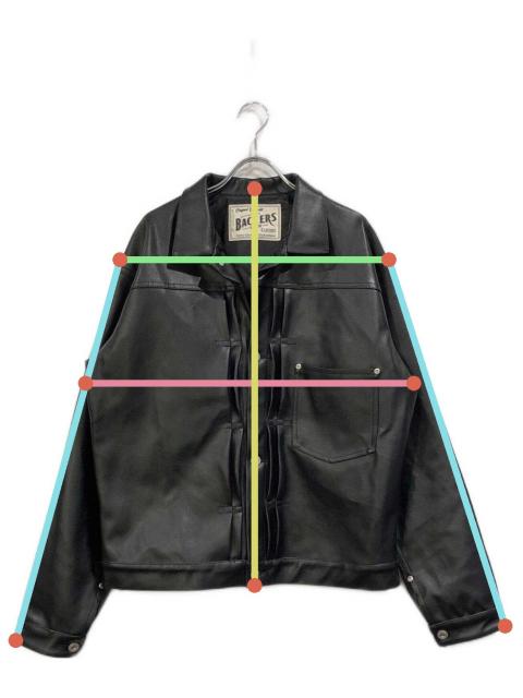中古・古着通販】Backers (バッカーズ) エコレザージャケット ブラック