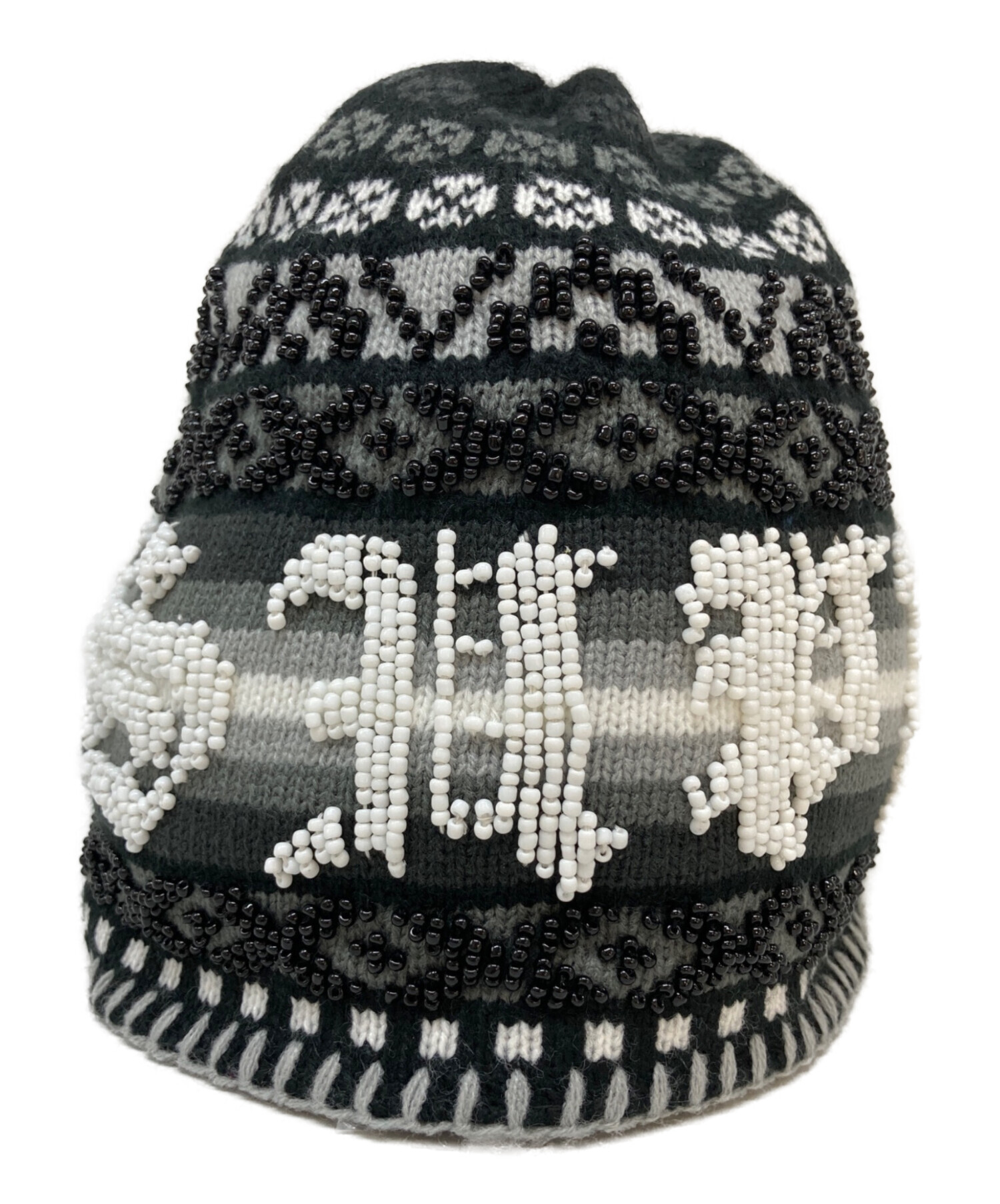 Supreme Beaded Beanie シュプリーム ビーニー 中古・古着通販】Supreme (シュプリーム) beaded beanie ブラック