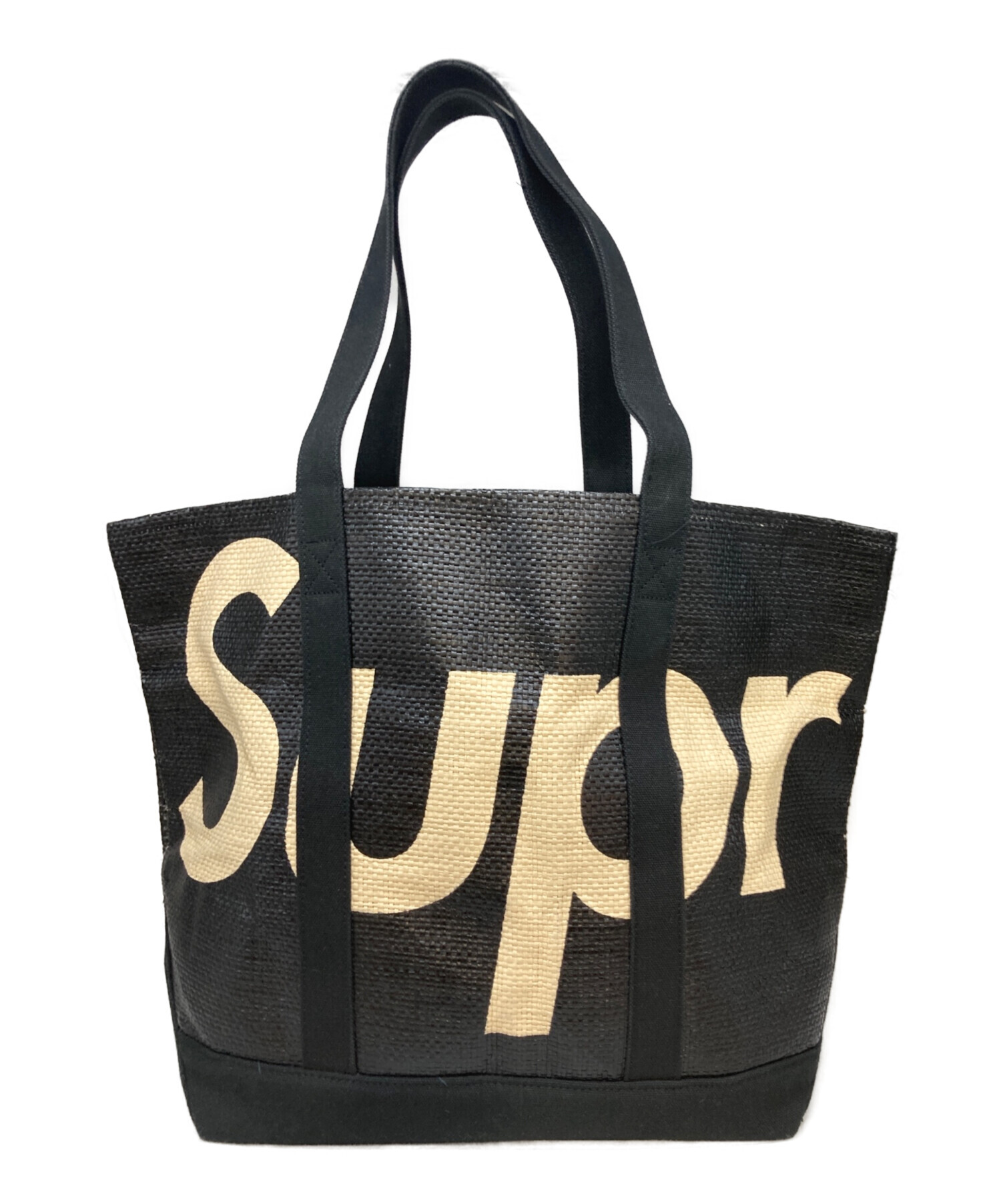 中古・古着通販】SUPREME (シュプリーム) Raffia Tote Bag ブラック