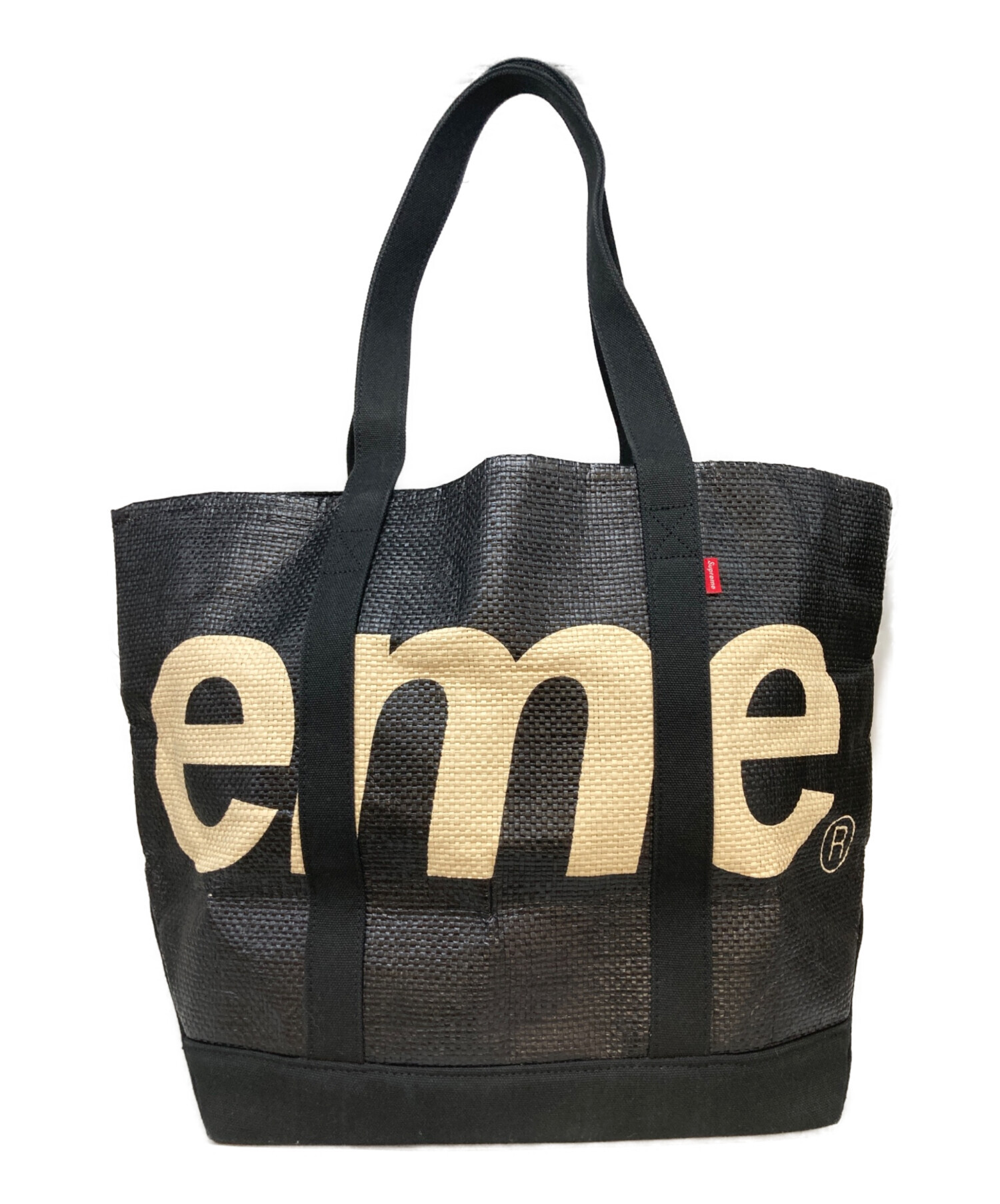 中古・古着通販】SUPREME (シュプリーム) Raffia Tote Bag ブラック