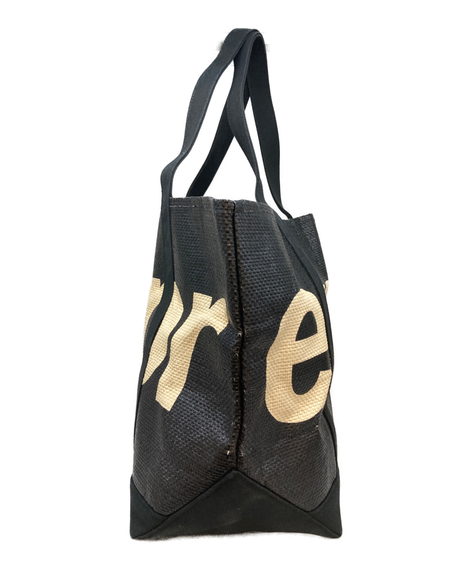 中古・古着通販】SUPREME (シュプリーム) Raffia Tote Bag ブラック