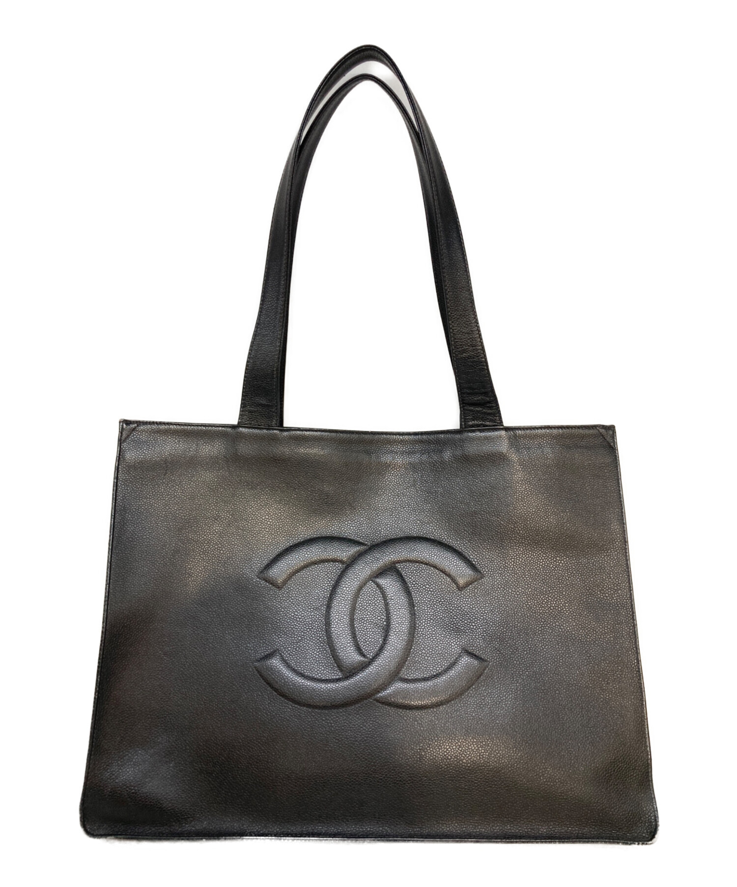 GWsale!! CHANEL キャビアスキンレザー トートバッグ CCマーク 中古・古着通販】CHANEL (シャネル) ココマークキャビアスキントート