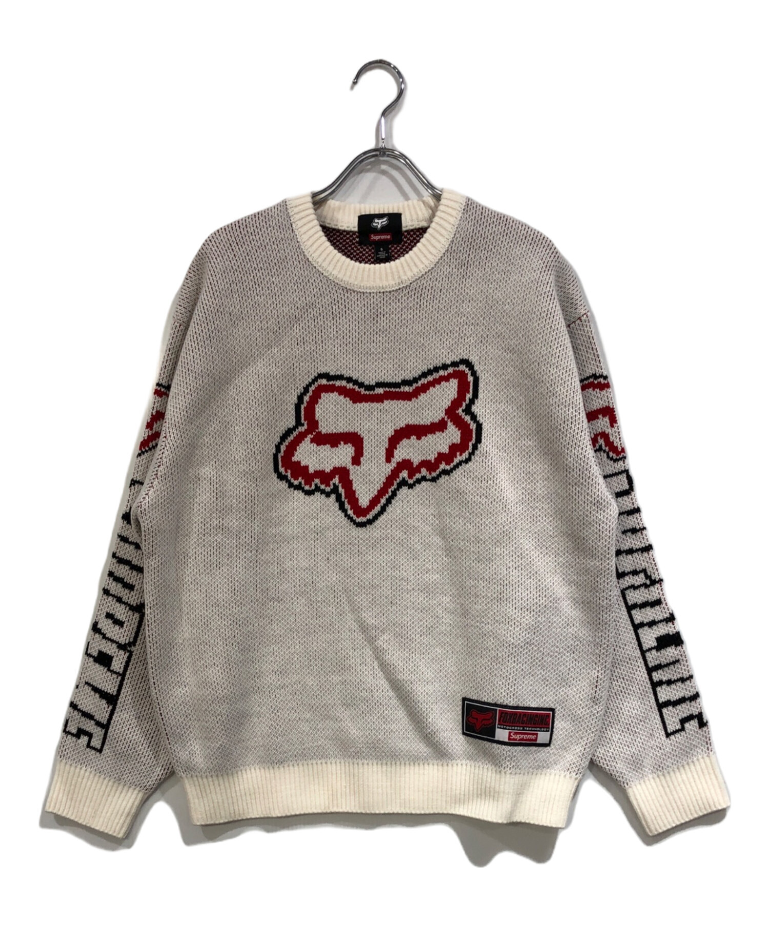 シュプリーム  Fox Racing Sweater フォックスレーシング クルーネックニット メンズ M 中古・古着通販】Supreme (シュプリーム) FOX RACING (フォックス