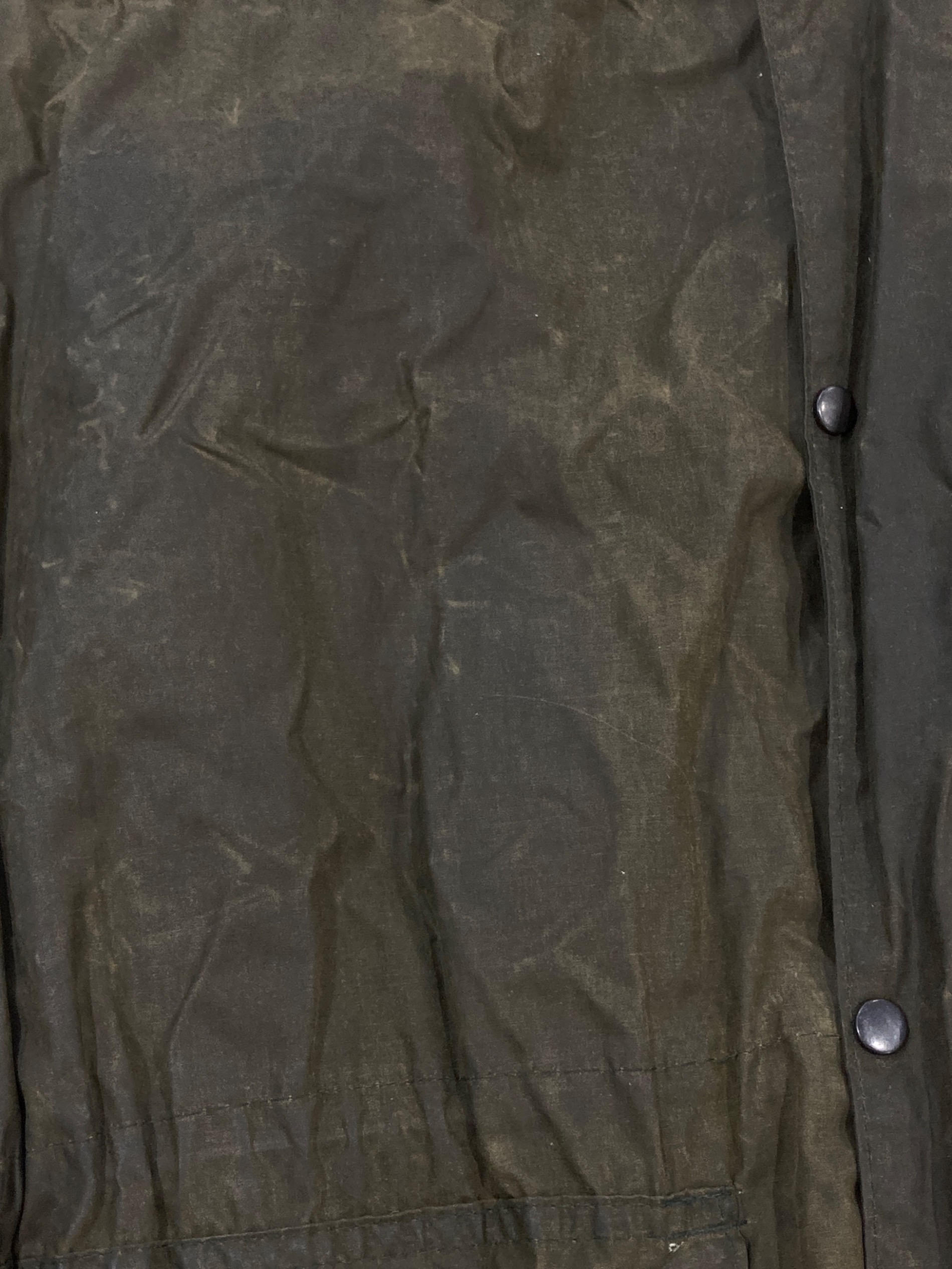 【古着】Barbour バブアー　フーデッドジャケット　Sサイズ　カーキ 中古・古着通販】Barbour (バブアー) フーデッドオイルドジャケット