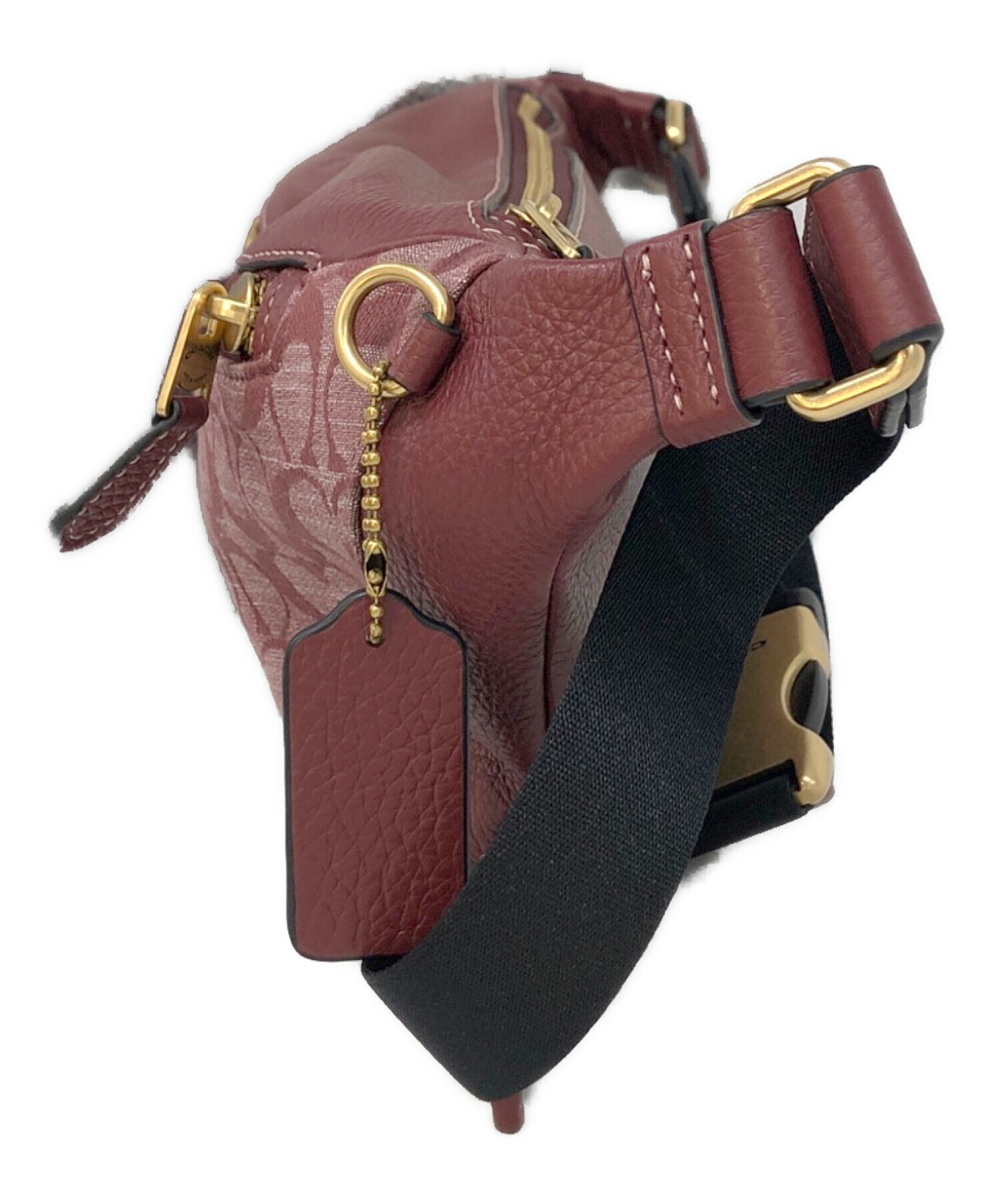 美品✨　コーチ　ボディバッグ　ワーレンベルトバッグ　バーガンディ　シグネチャー 中古・古着通販】COACH (コーチ) ワーレン ベルト バッグ