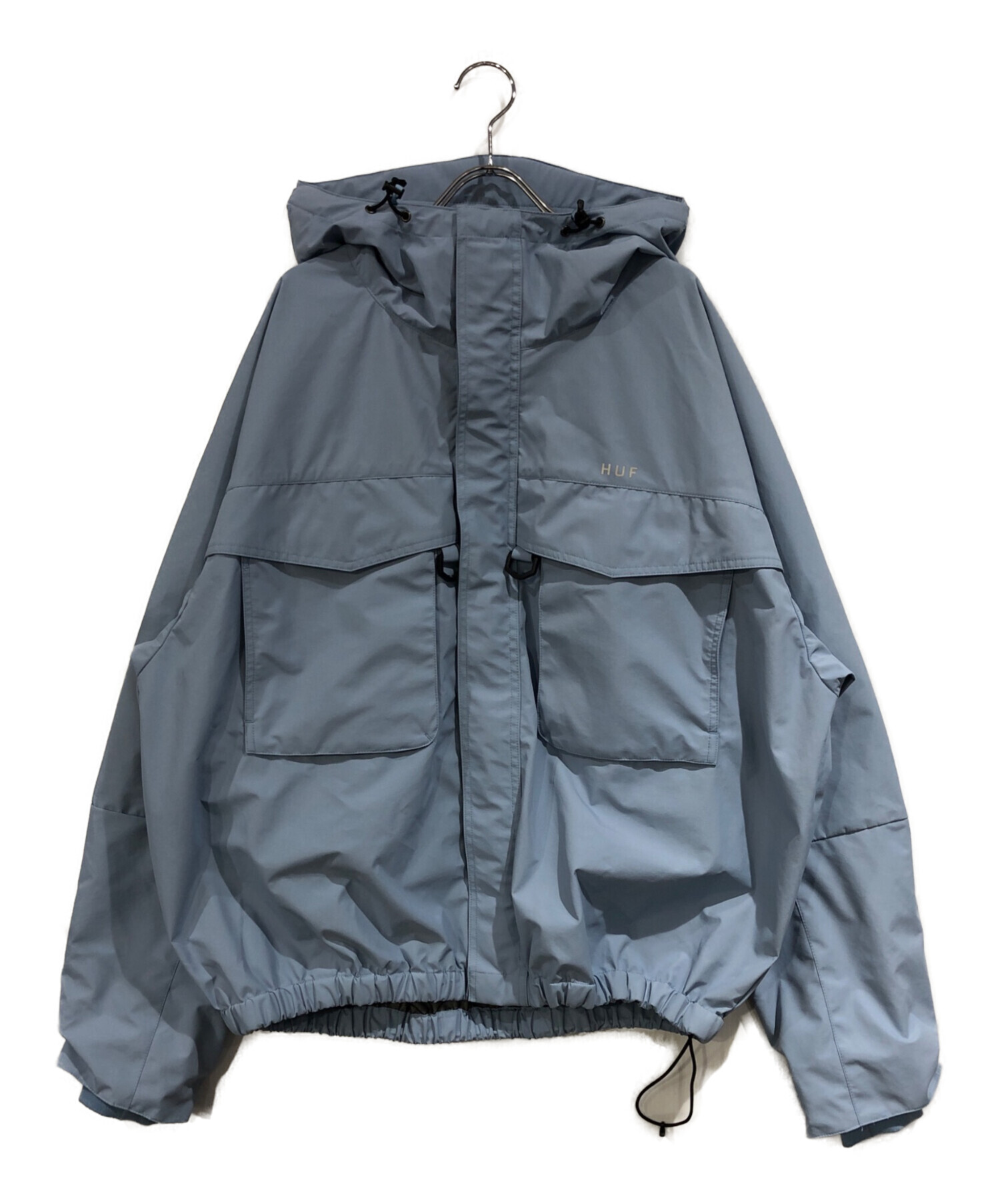 HUF GUIDE SHELL JACKET M チャコール ネイジャパ着用 中古・古着通販】HUF (ハフ) GUIDE SHELL JACKET ブルー サイズ:SIZE L
