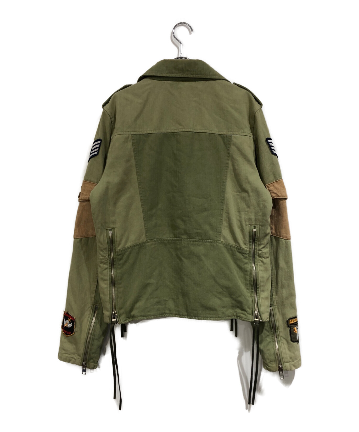【激シブ・即完】MLVINCE　メルヴィンス　ミリタリー　ライダース　ジャケット 中古・古着通販】MLVINCE (メルヴィンス) ミリタリーライダース