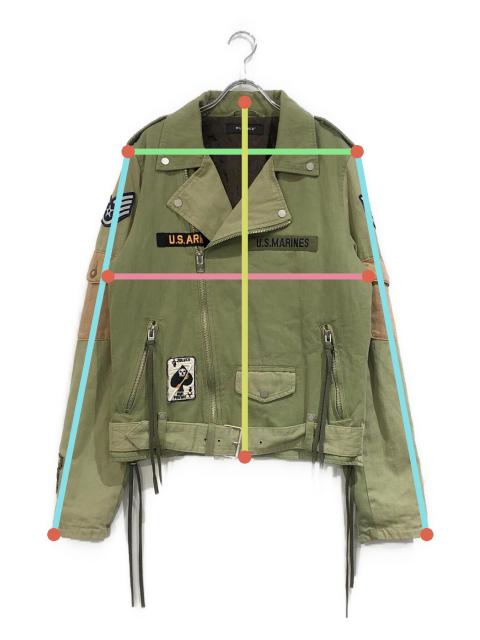 【激シブ・即完】MLVINCE　メルヴィンス　ミリタリー　ライダース　ジャケット 中古・古着通販】MLVINCE (メルヴィンス) ミリタリーライダース