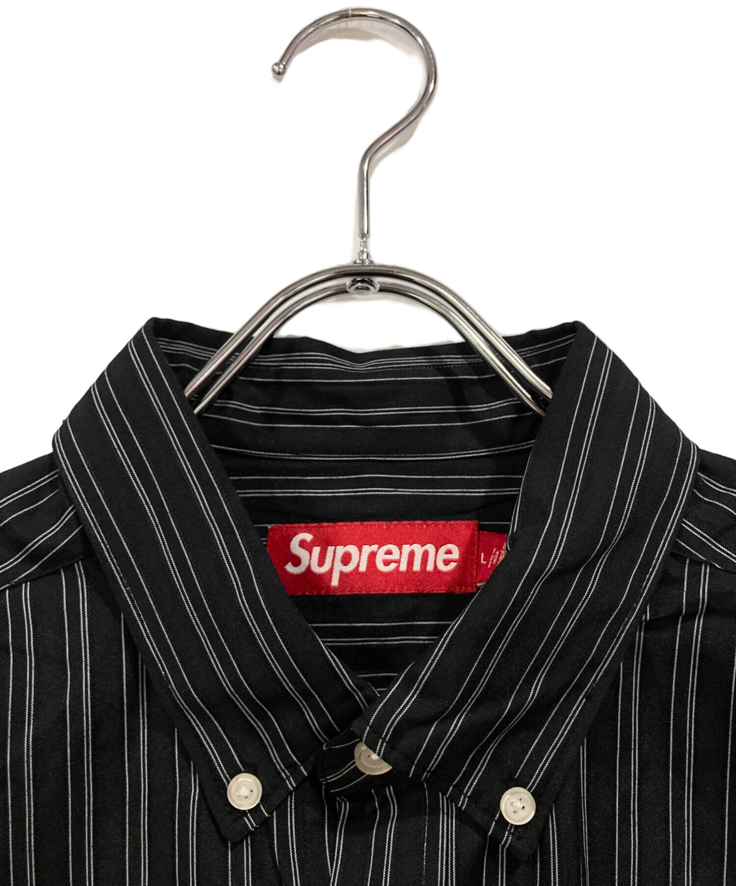 中古・古着通販】Supreme (シュプリーム) Pinstripe Shirt ブラック