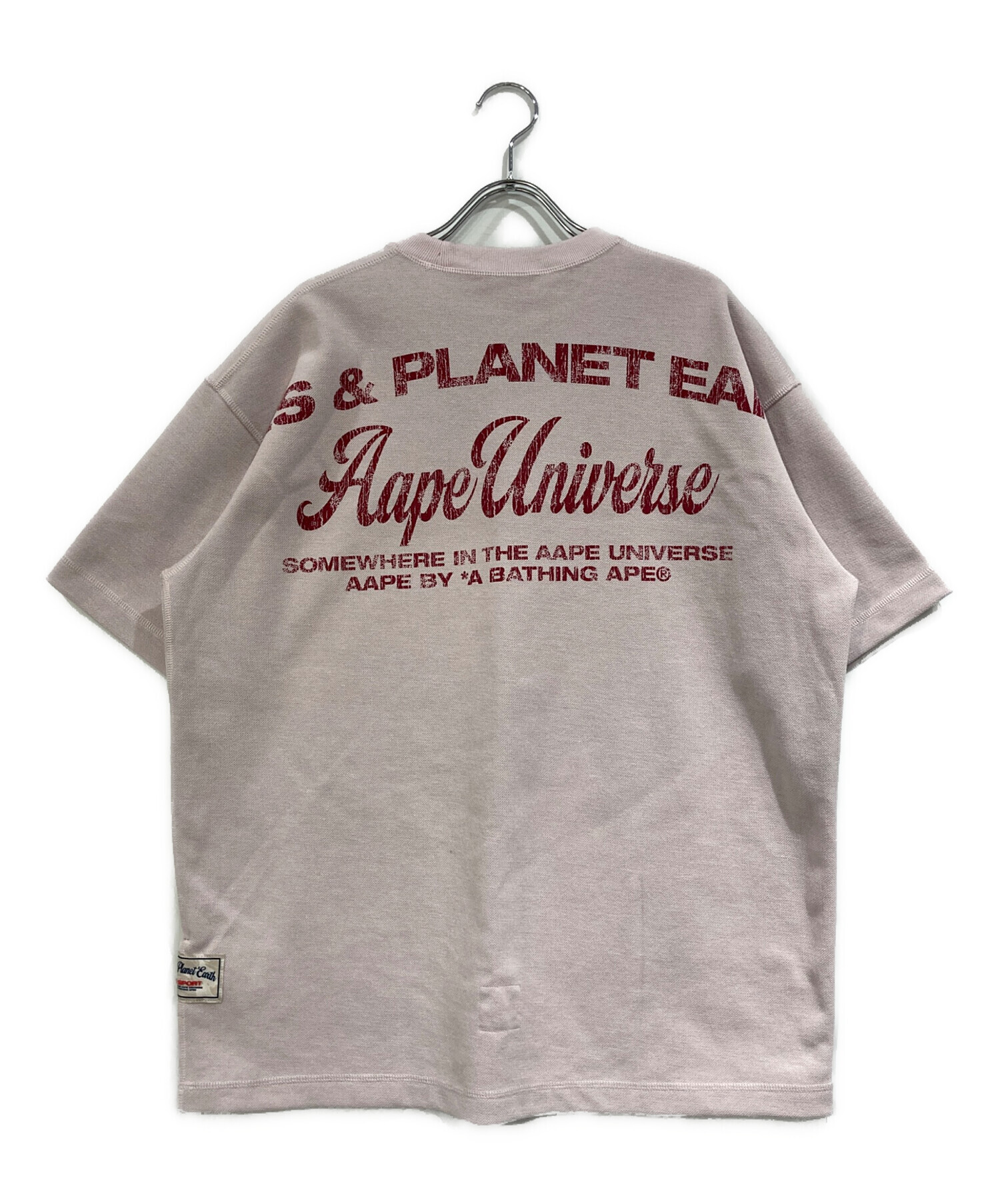 APE® APE BATHING *A ピンクカモ A Tシャツ JP AAPE ロゴTシャツ BY