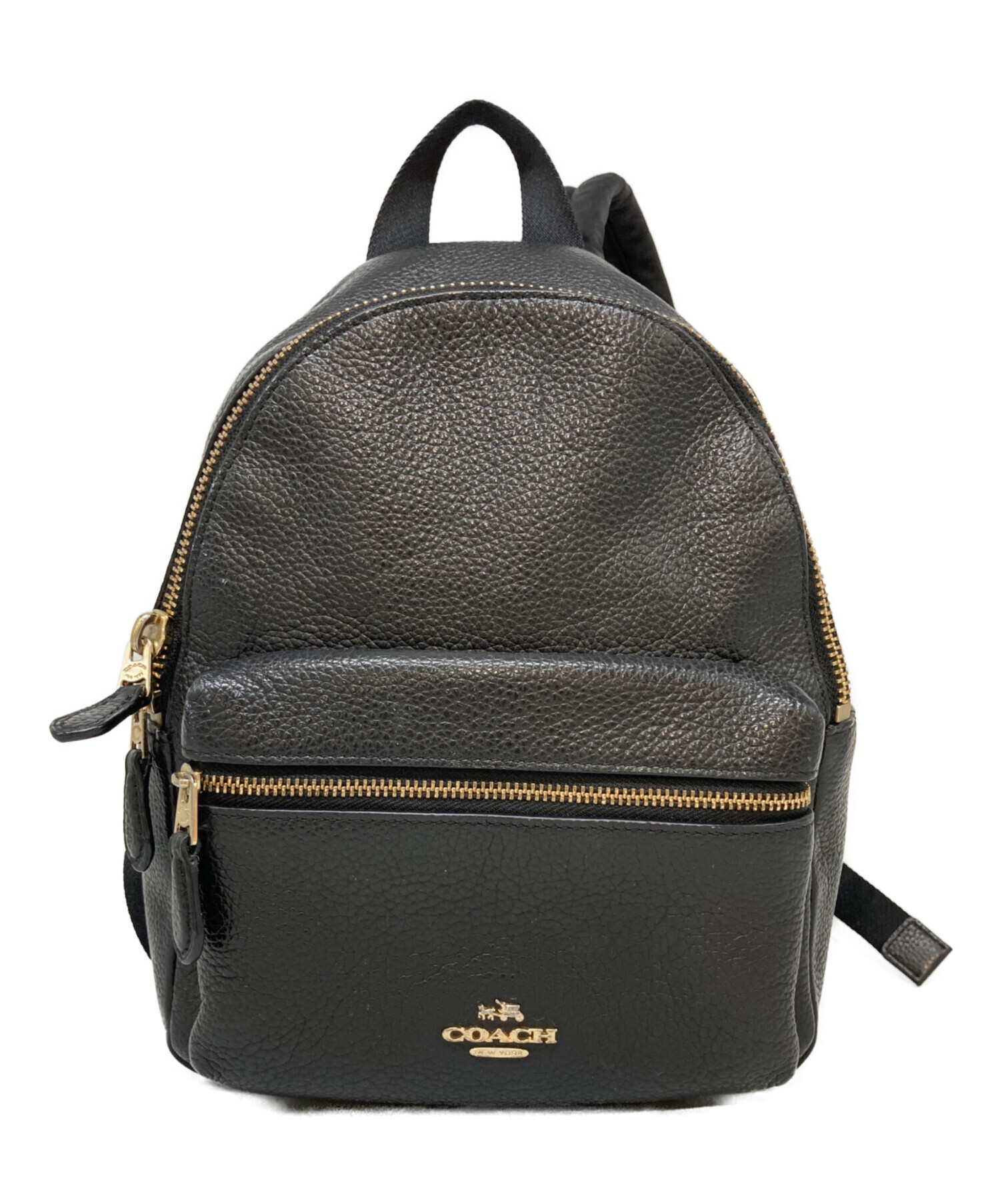 【新品】COACH チャーリー ペブルドレザー ミニ リュックサック 中古・古着通販】COACH (コーチ) チャーリー ペブルドレザー ミニ