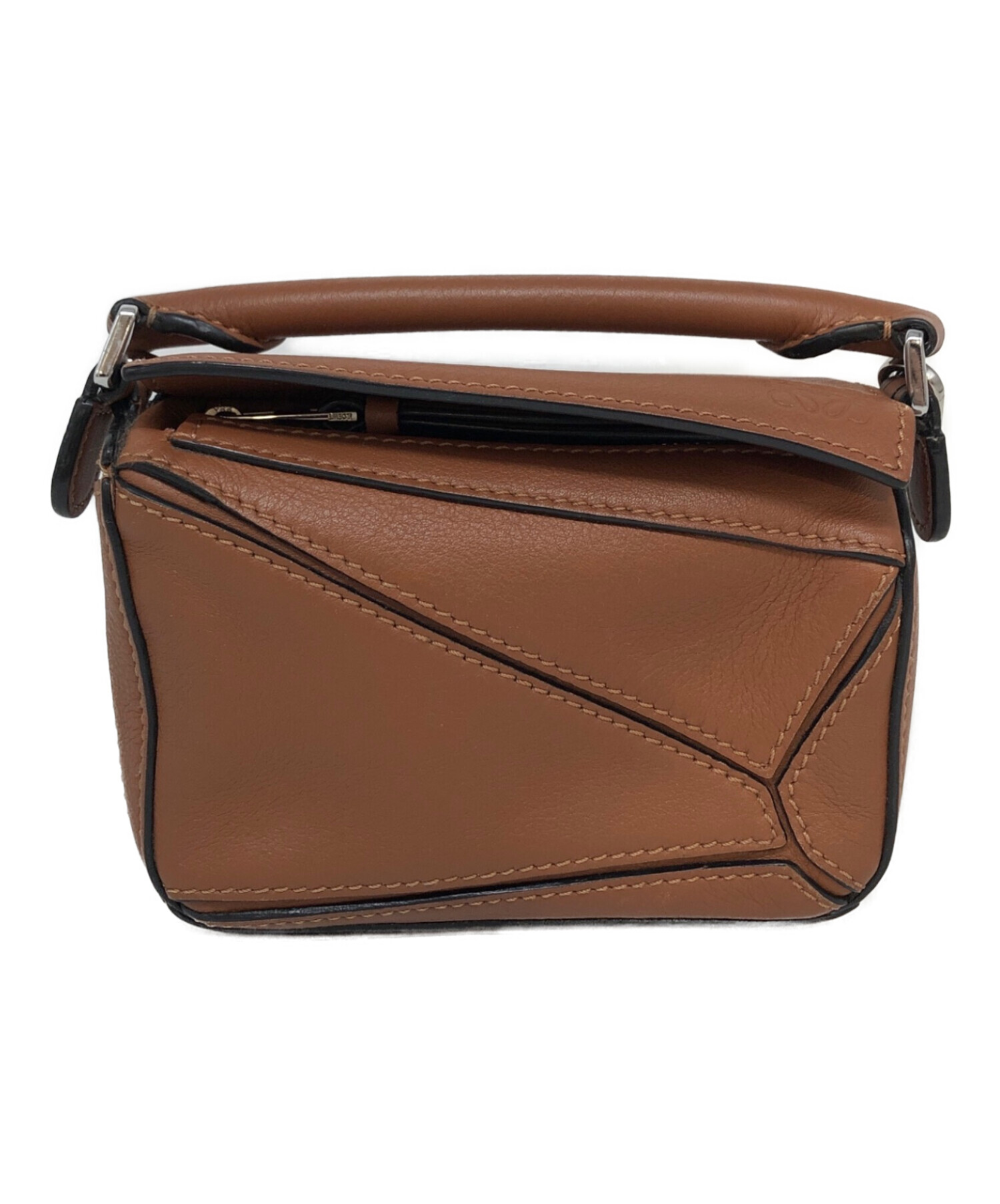 中古・古着通販】LOEWE (ロエベ) ナノパズルバッグ ブラウン｜ブランド