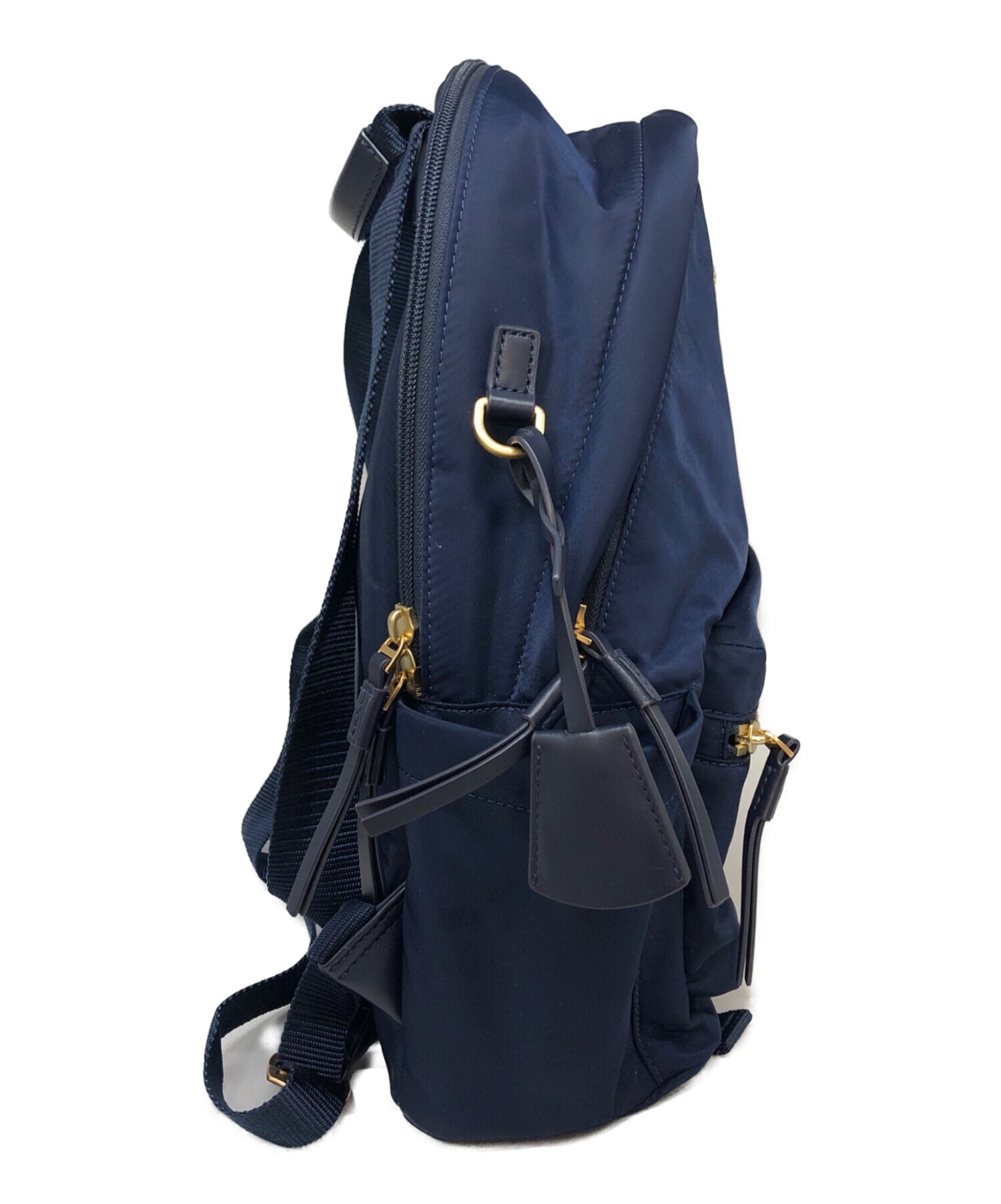 トリーバーチ　ネイビー ナイロン リュック 中古・古着通販】TORY BURCH (トリーバーチ) ナイロンリュック