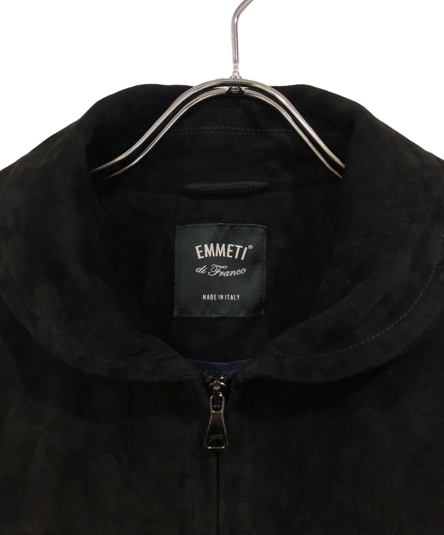 未使用 EMMETI エンメティ スエードレザージャケット サイズ44 中古・古着通販】EMMETI (エンメティ) スエードジャケット ブラック