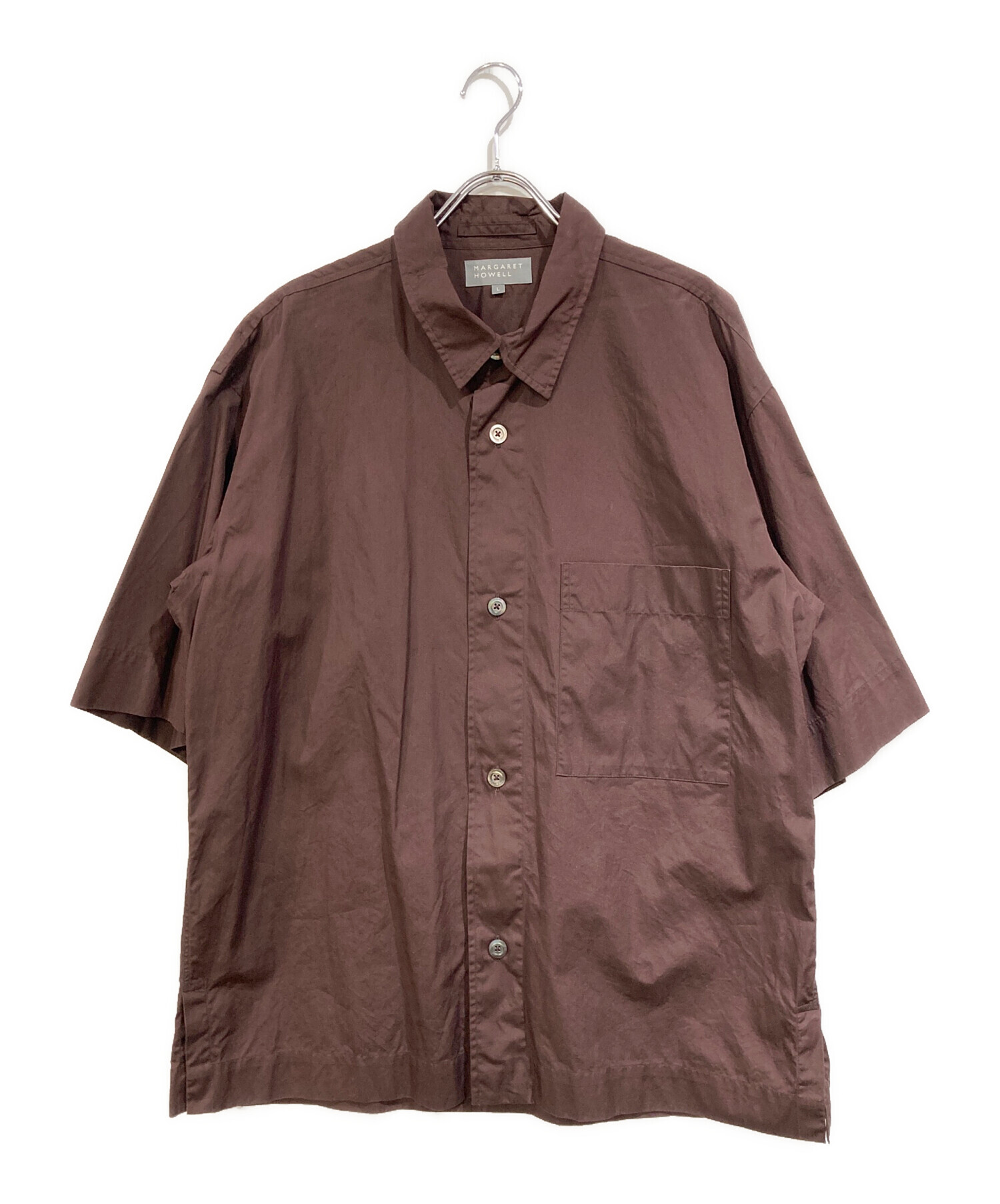 新品タグ付き！MARGARET HOWELL コットンシャツ S ブラウン 中古・古着 
