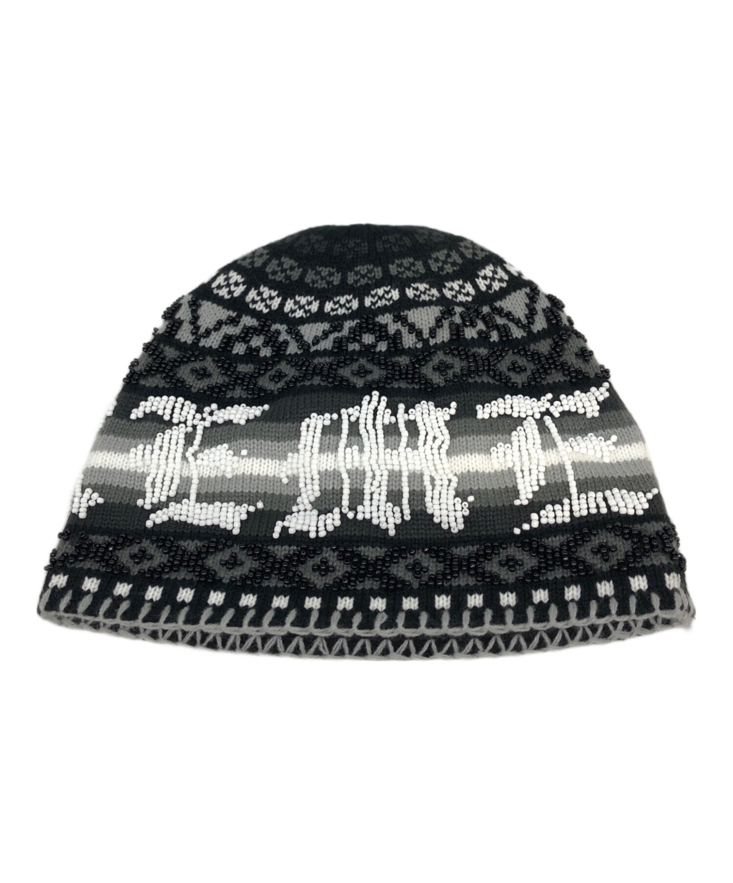 中古・古着通販】Supreme (シュプリーム) beaded beanie グレー