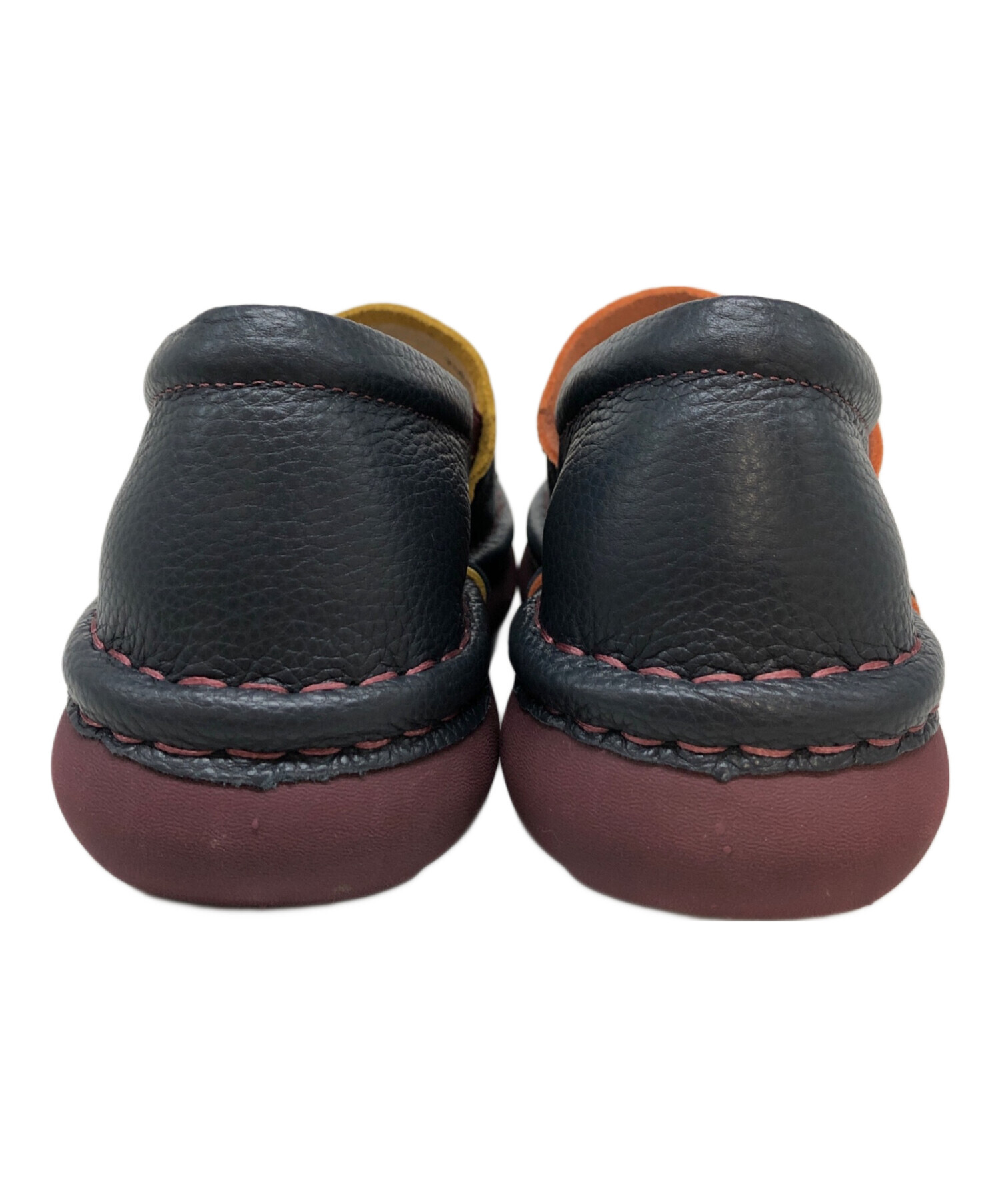 中古・古着通販】ESTACION (エスタシオン) レザースリッポン ネイビー