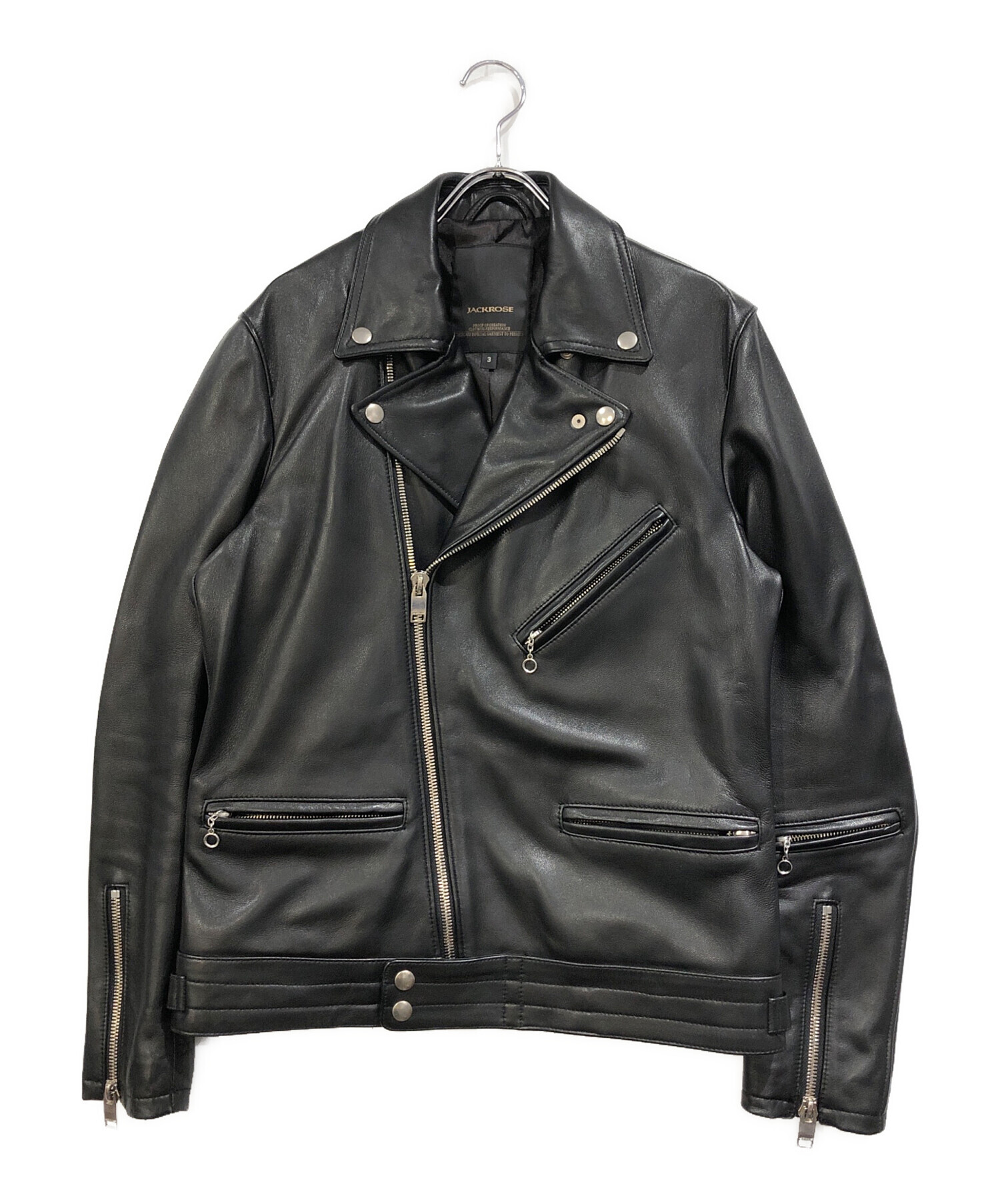 中古・古着通販】JACKROSE (ジャックローズ) ダブルレザーライダース