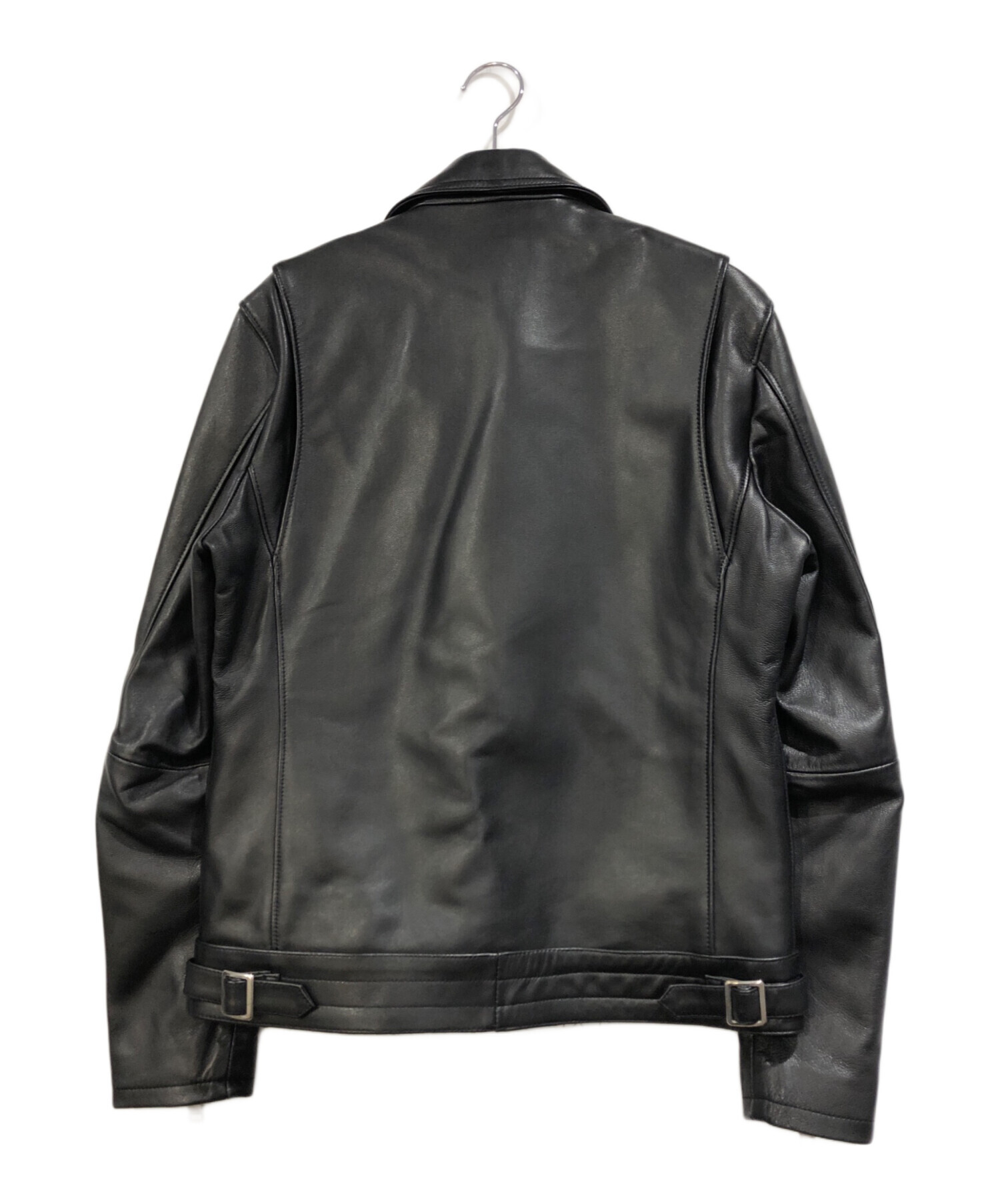 JACKROSE ANTIQUE ブラックレザー ライダースジャケット サイズ5 中古・古着通販】JACKROSE (ジャックローズ) ダブルレザーライダース