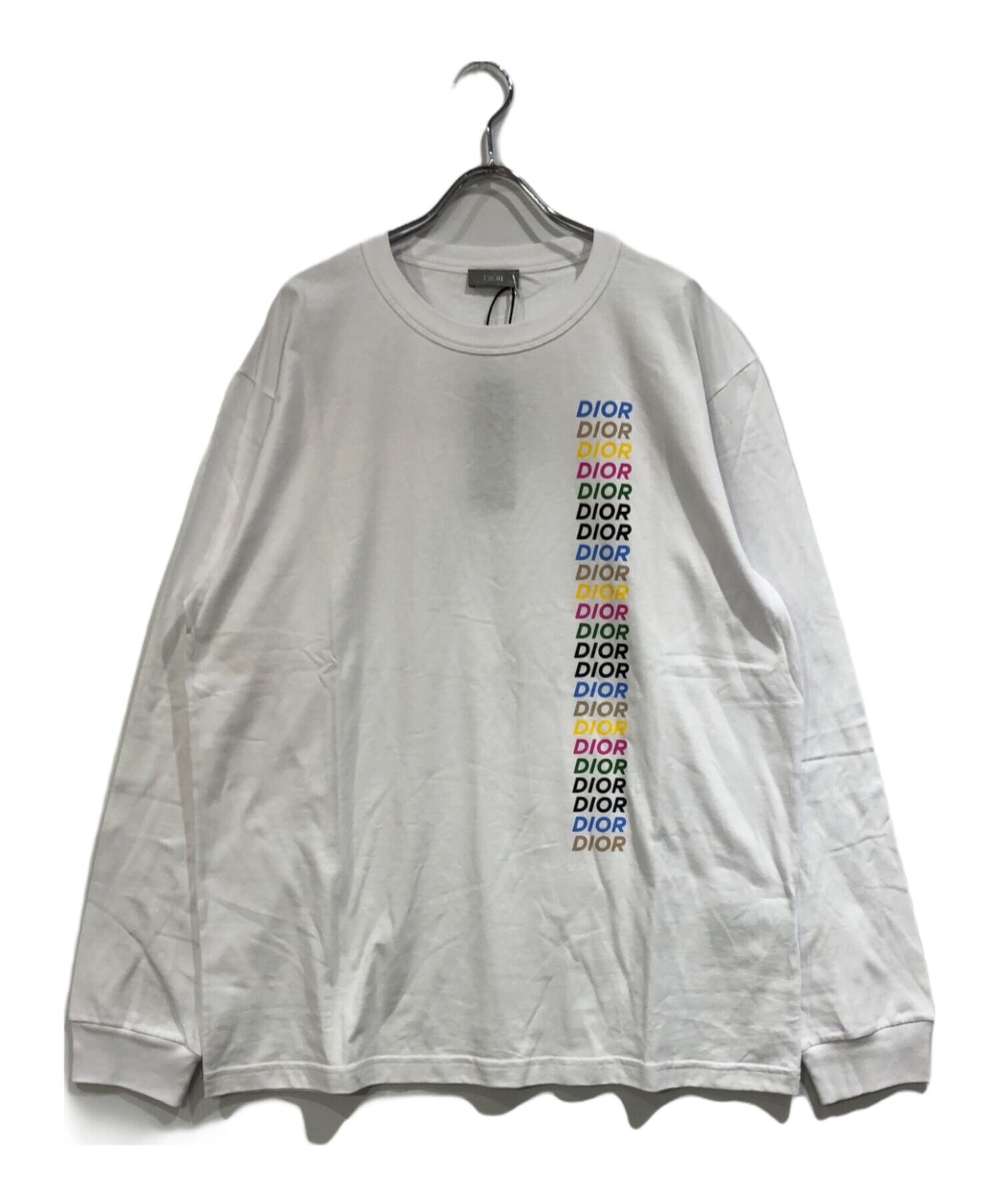DIOR ディオール　マルチカラーロゴ 長袖カットソー　ロンt 中古・古着通販】DIOR (ディオール) マルチロゴプリントカットソー