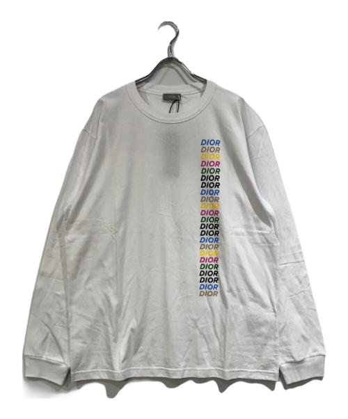 DIOR ディオール　マルチカラーロゴ 長袖カットソー　ロンt 中古・古着通販】DIOR (ディオール) マルチロゴプリントカットソー